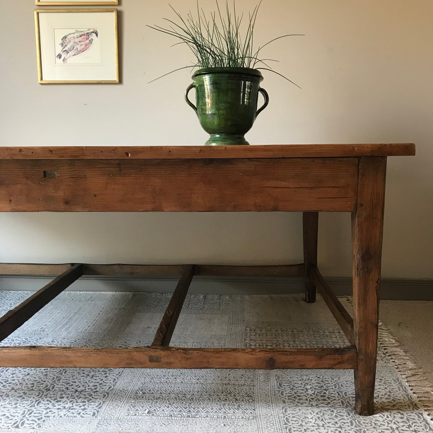 Country Farmhouse Pine Refectory / Prep Table.