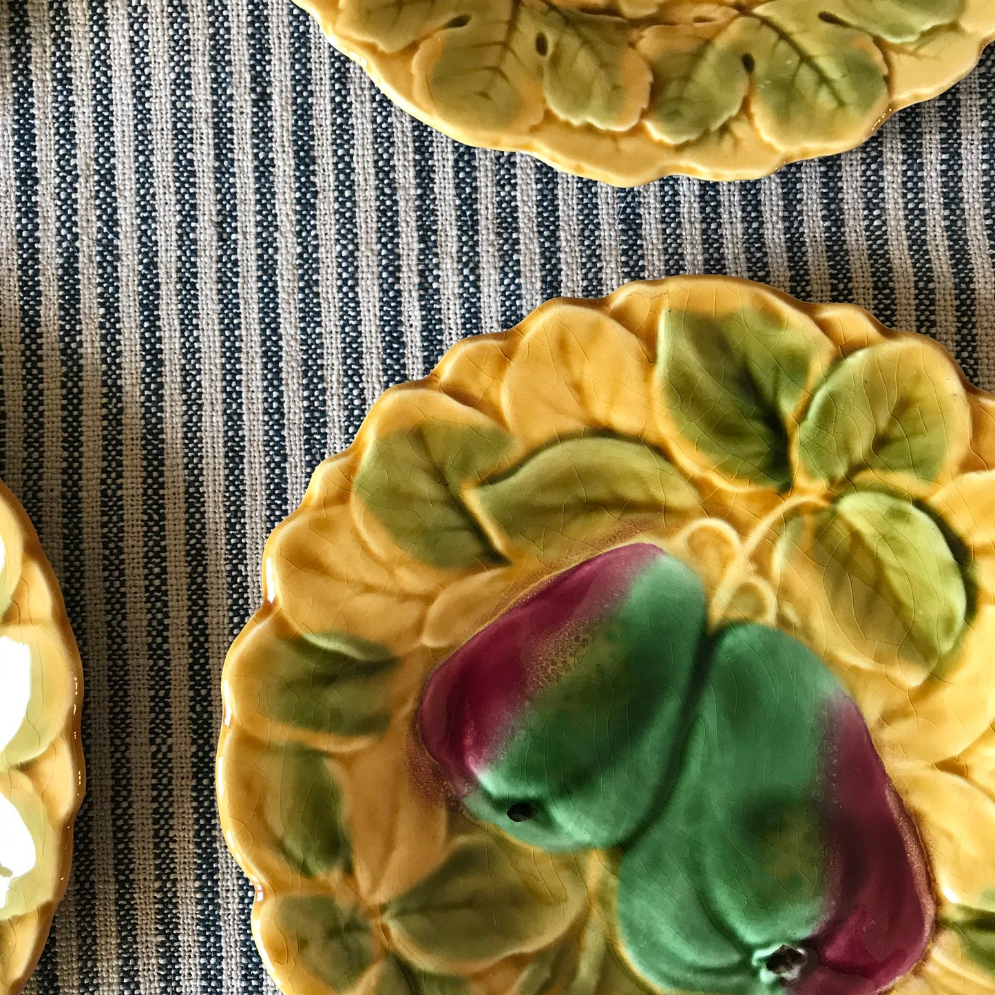 Set of Four French Fruit Plates.