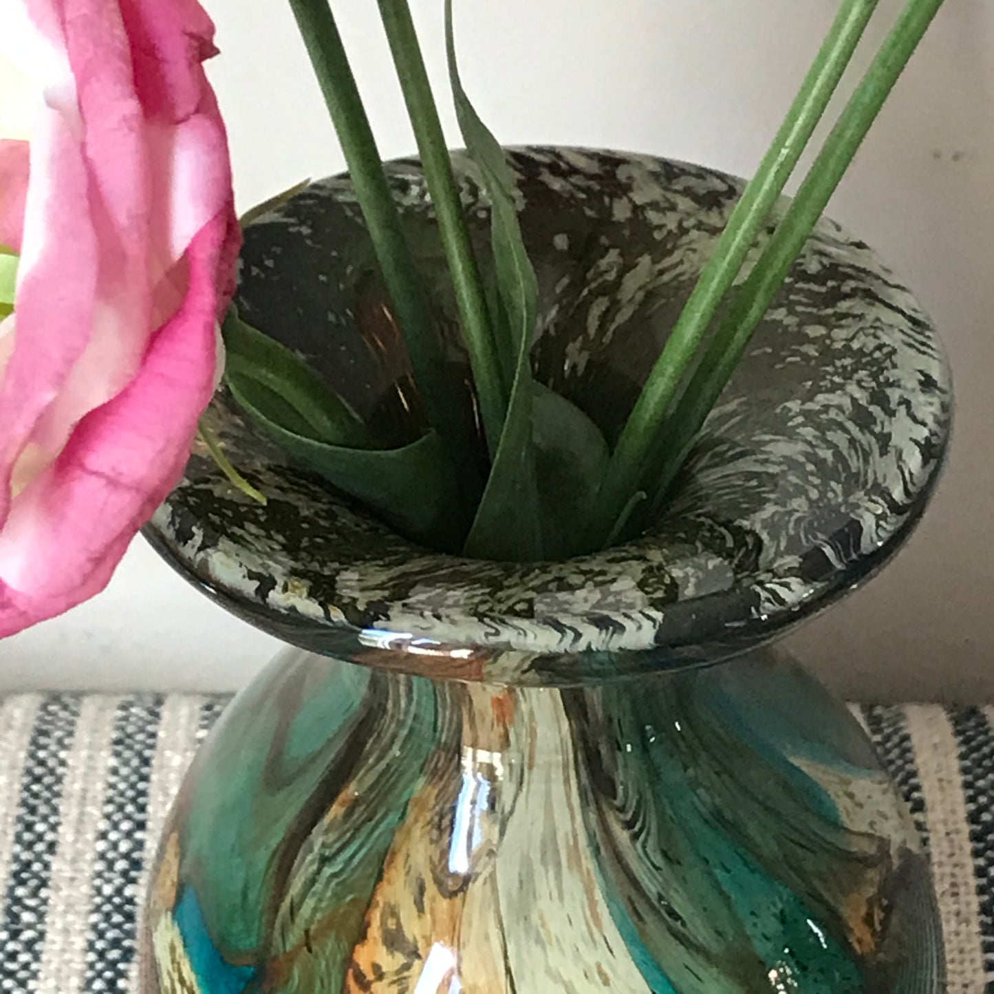 Maltese Tiger Glass Vase.