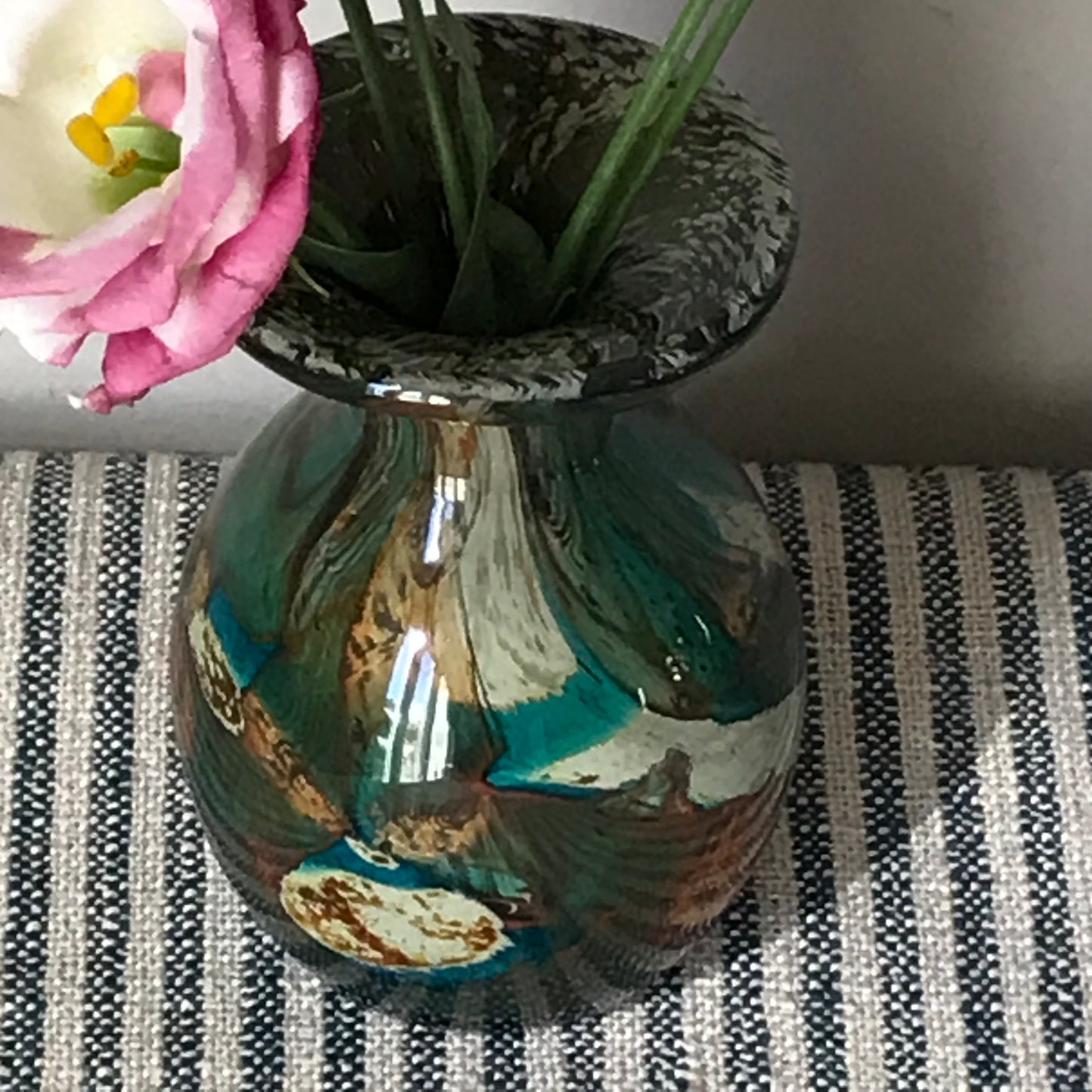 Maltese Tiger Glass Vase.