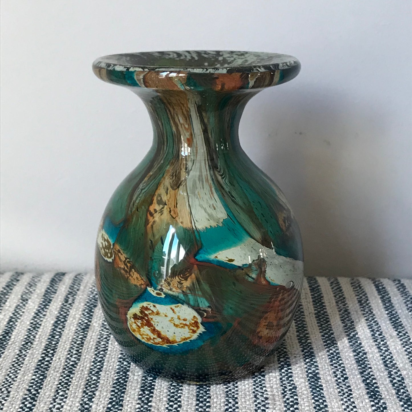 Maltese Tiger Glass Vase.