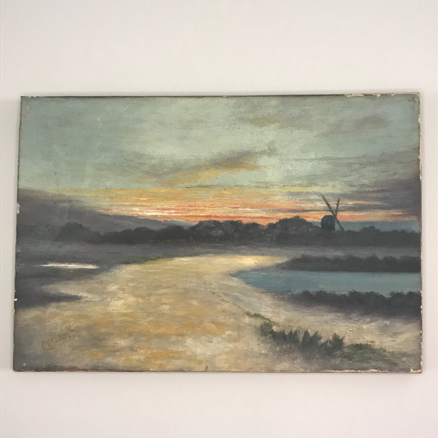 Sunset Oil On Canvas.