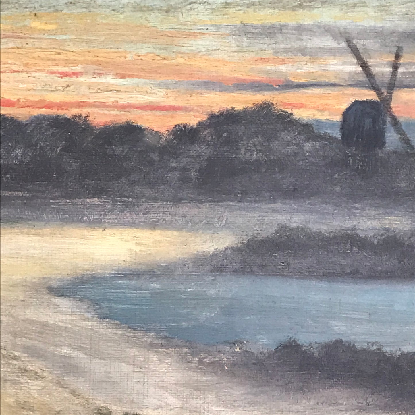 Sunset Oil On Canvas.