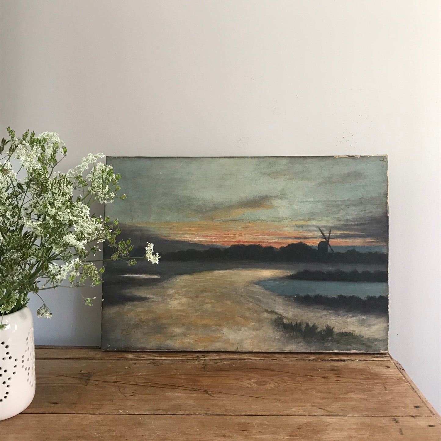 Sunset Oil On Canvas.
