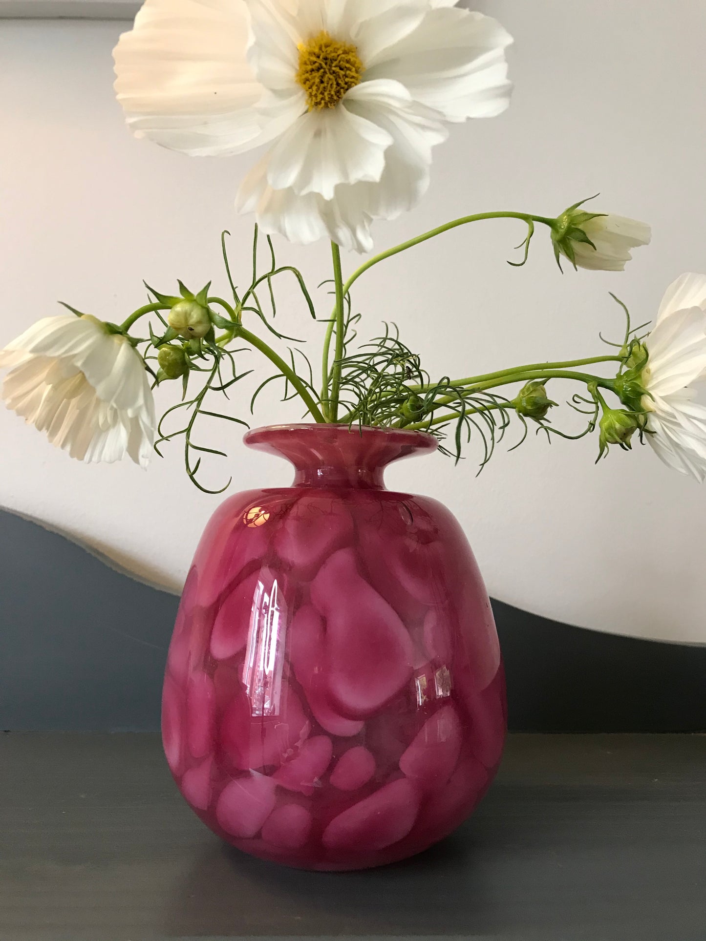 Pink Mdina Vase.