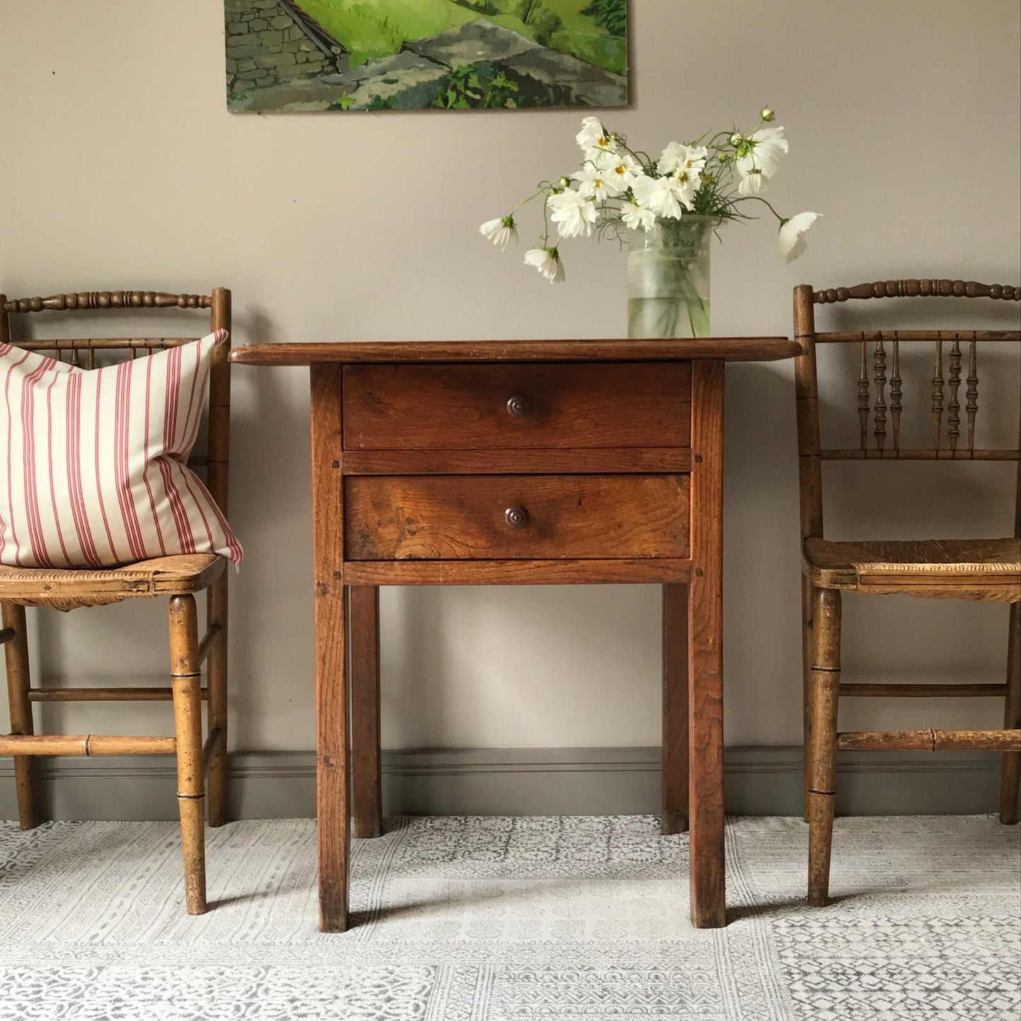 Provincial Oak Table.