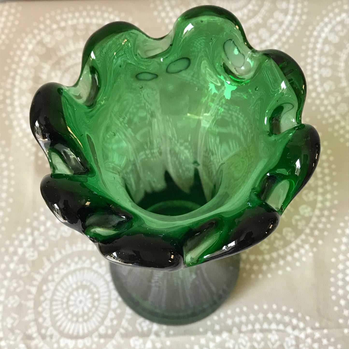 French Emerald Green Vase.