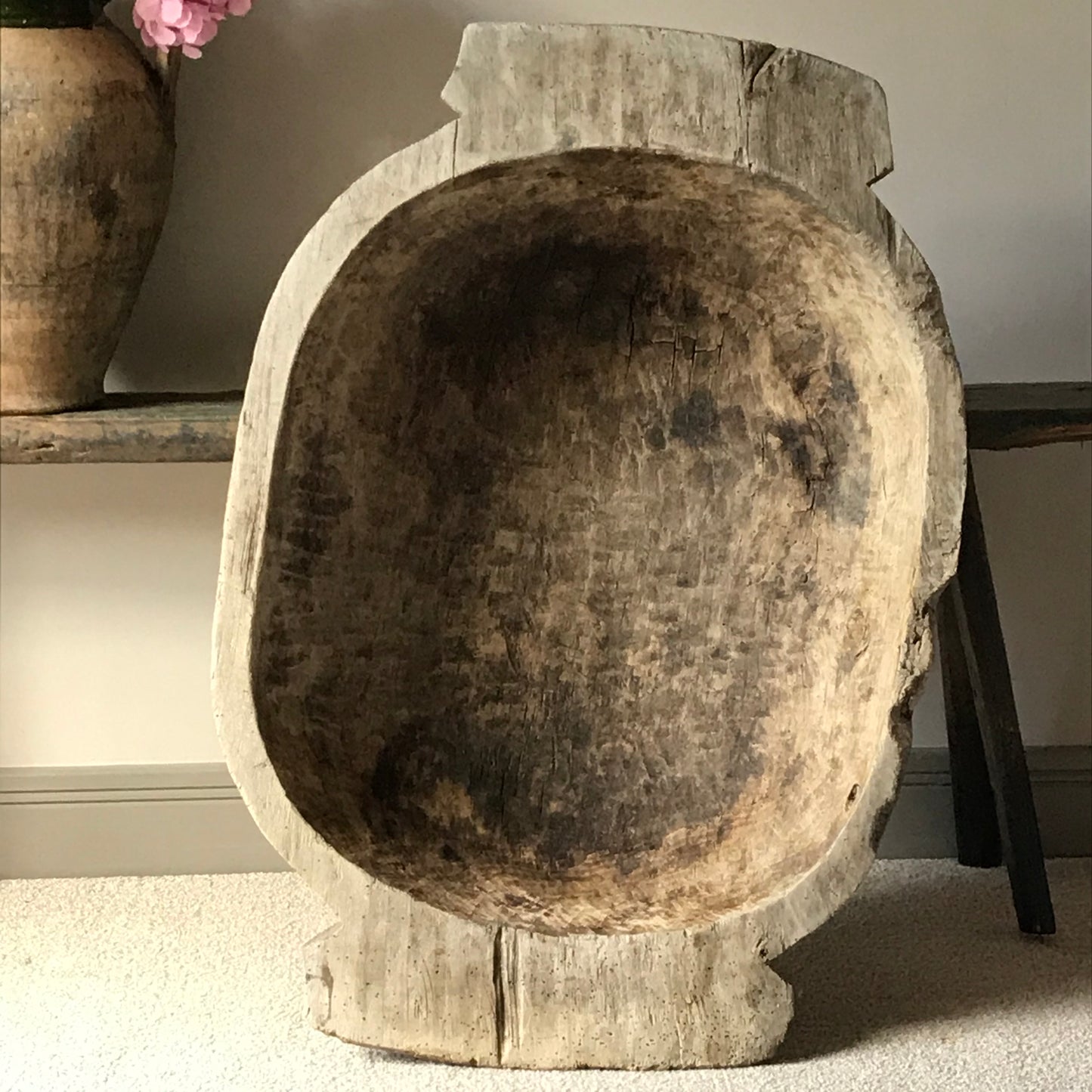 Large 19th Century Dough Bowl.