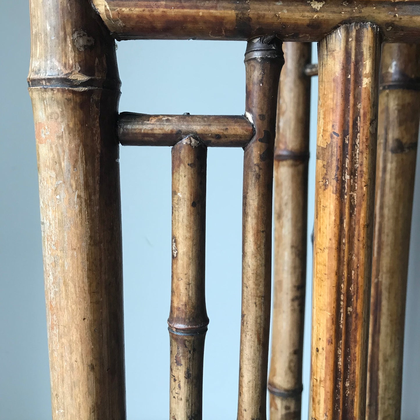 Bamboo and Copper Side Table.
