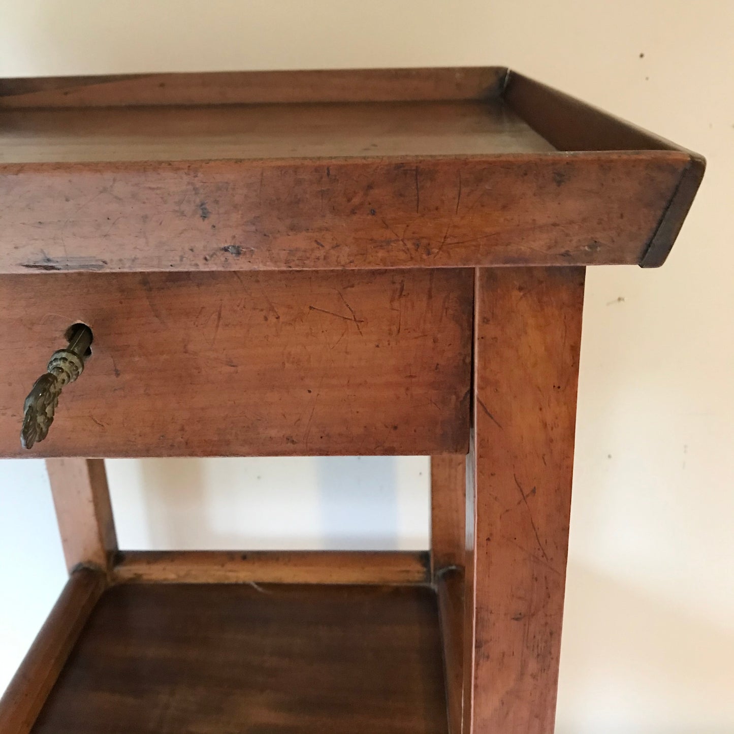 Provincial Fruitwood Side Table.
