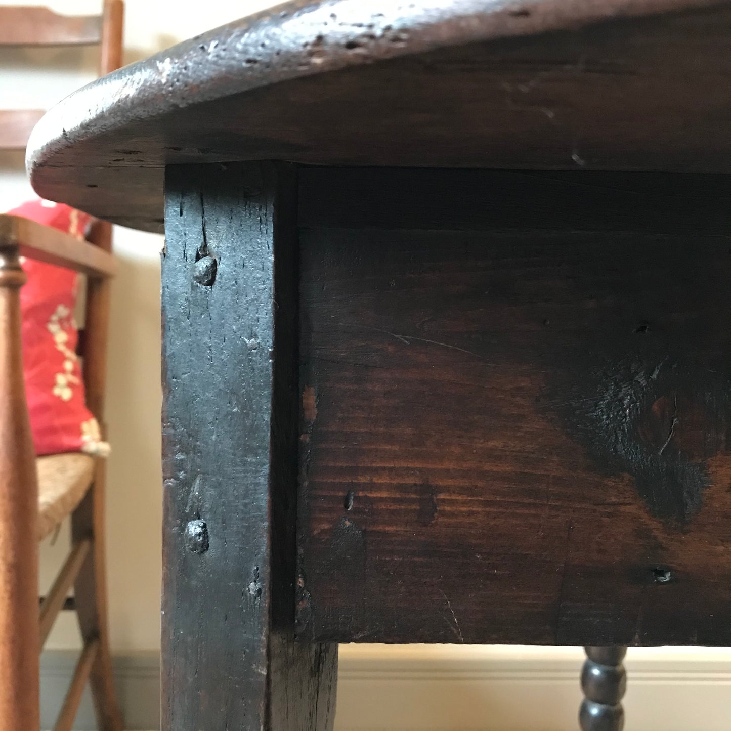 Oak and Pine Cricket Table.