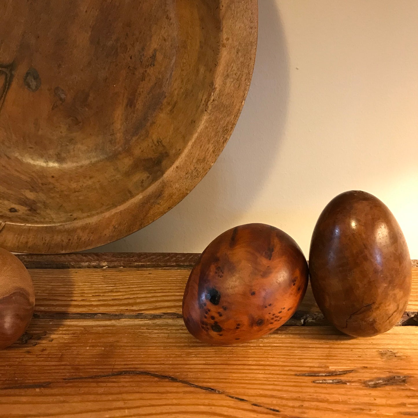 Wooden Eggs and Bowl.