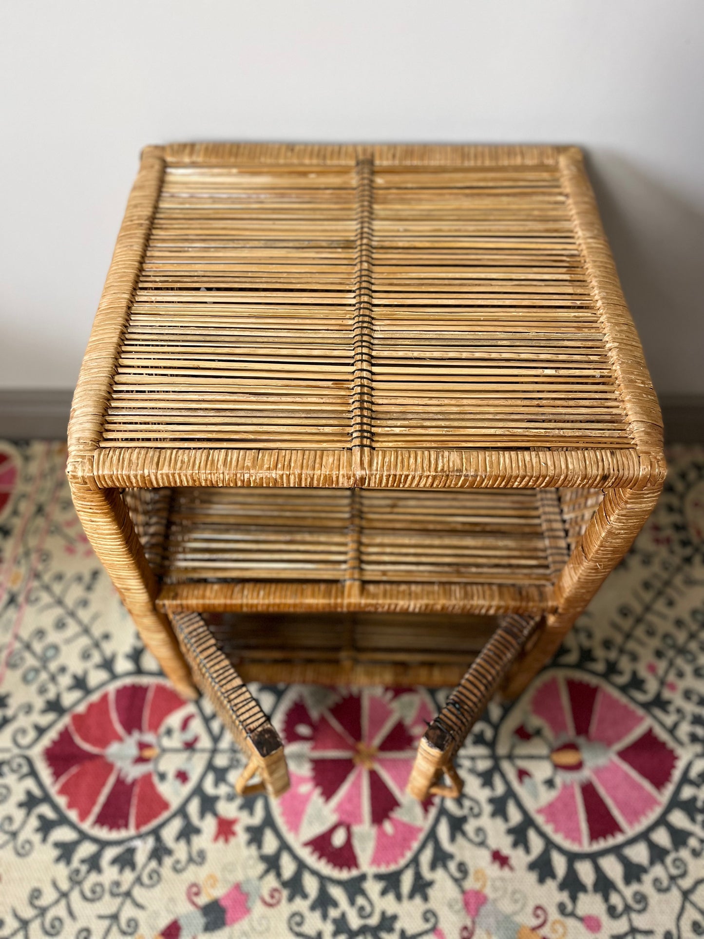 Mid Century Cane Table.