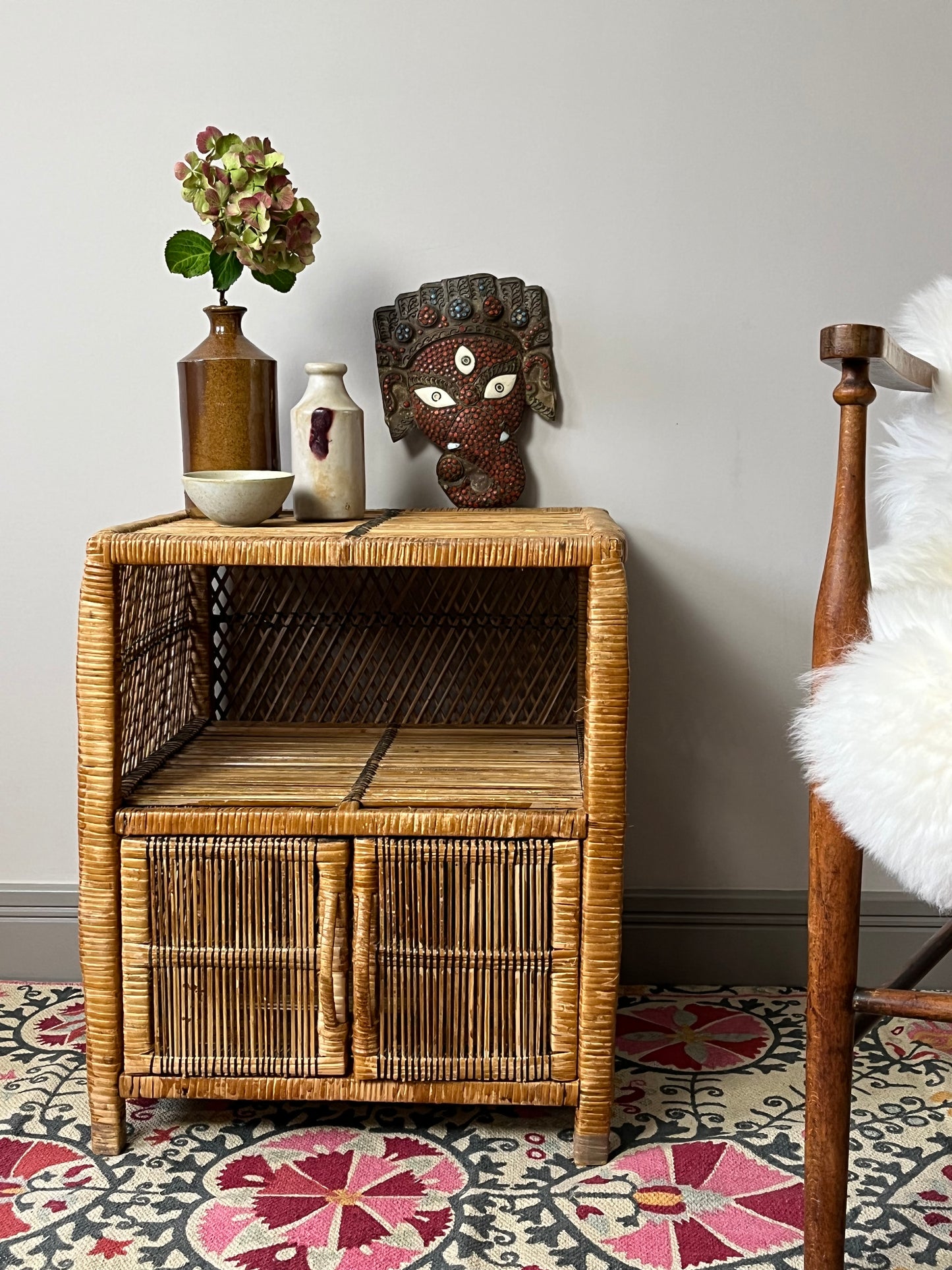Mid Century Cane Table.