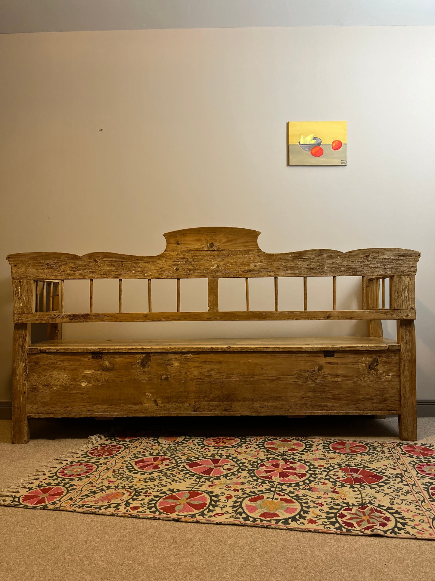 Continental Pine Box Seat /Settle.