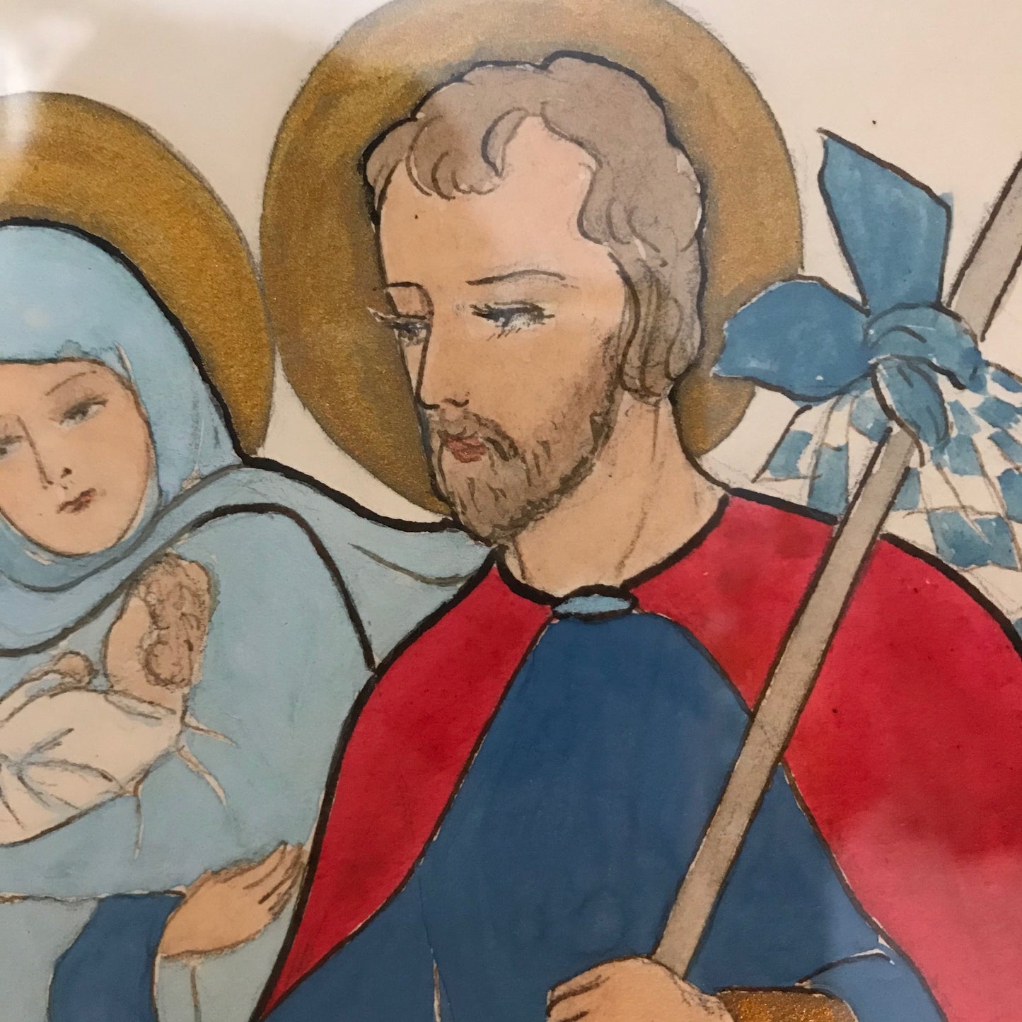 Set of Seven French Religious Pictures.