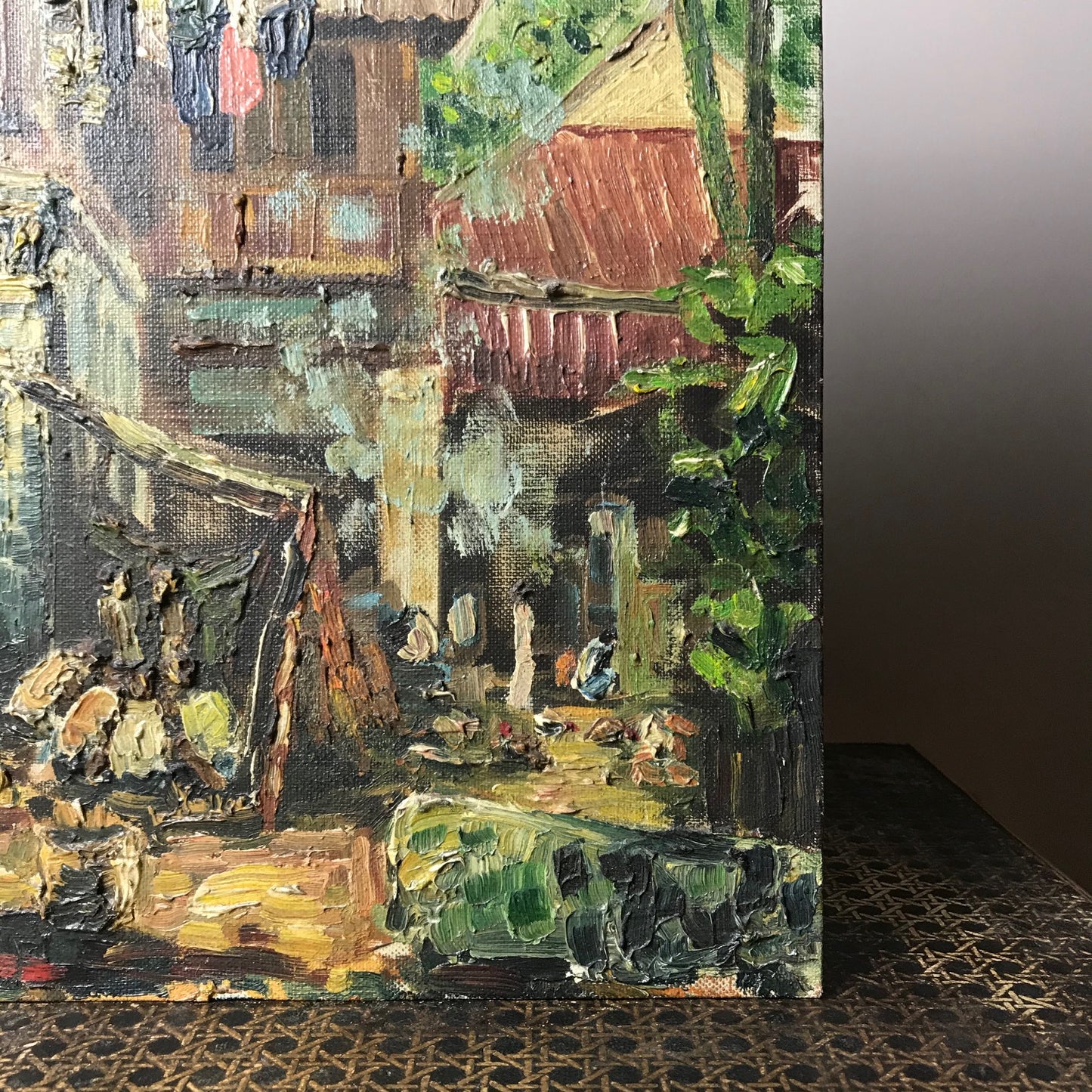 Textured Oil On Board.