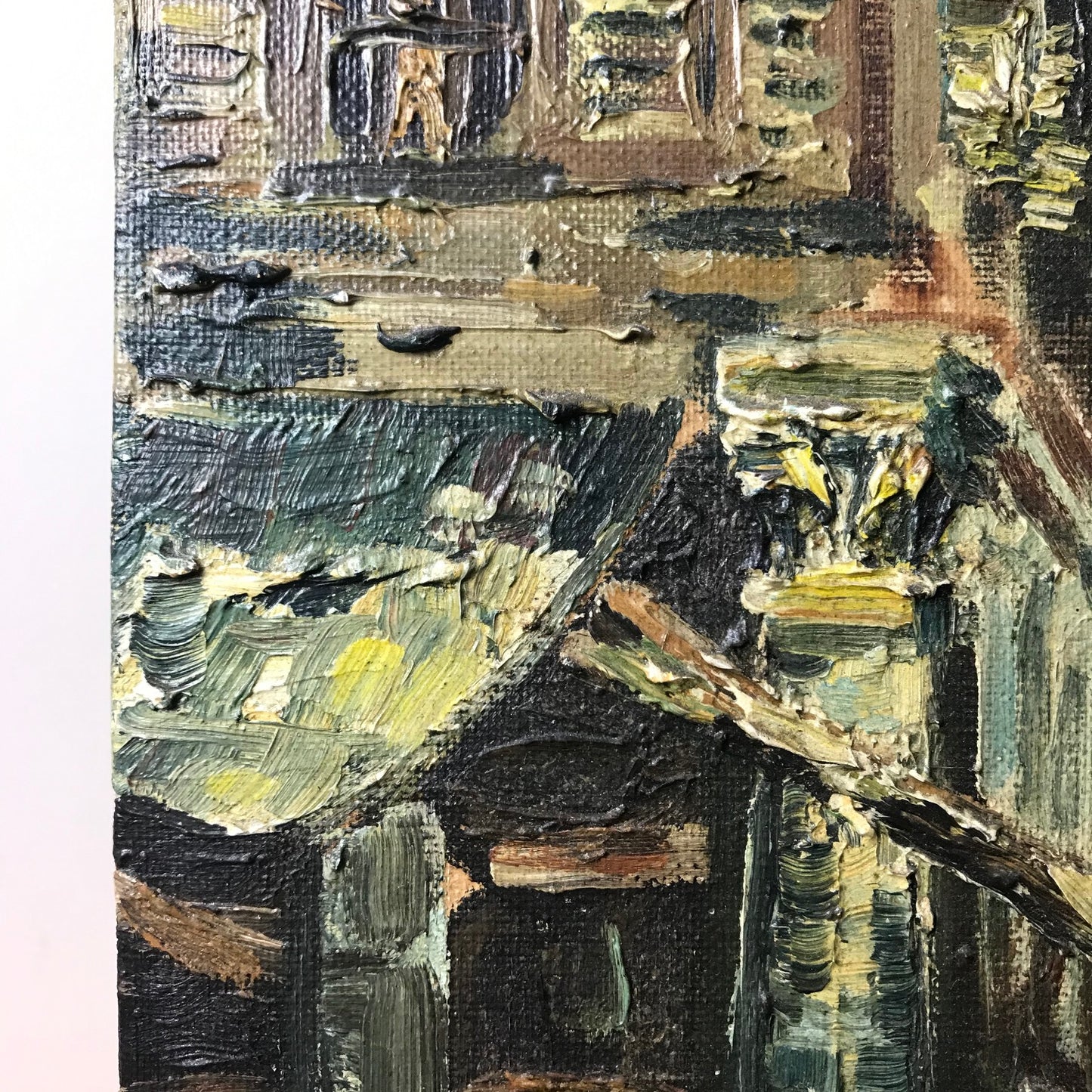 Textured Oil On Board.