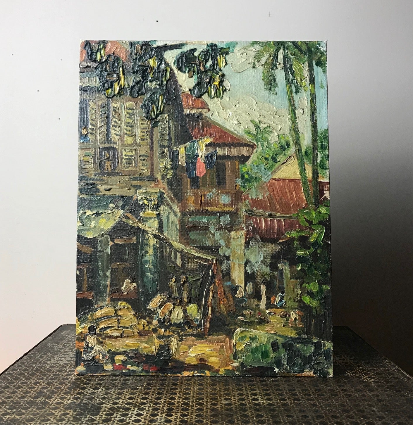 Textured Oil On Board.