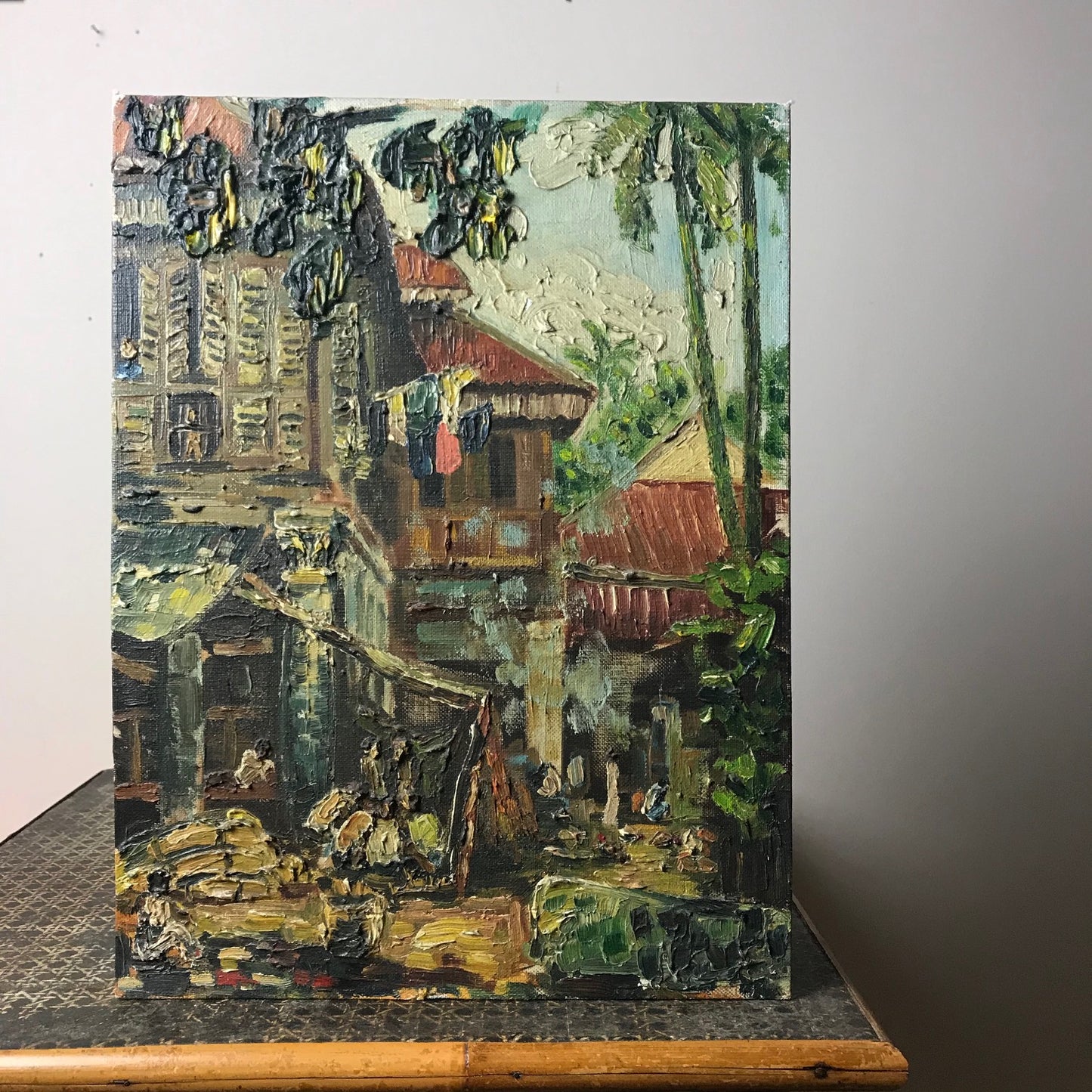 Textured Oil On Board.