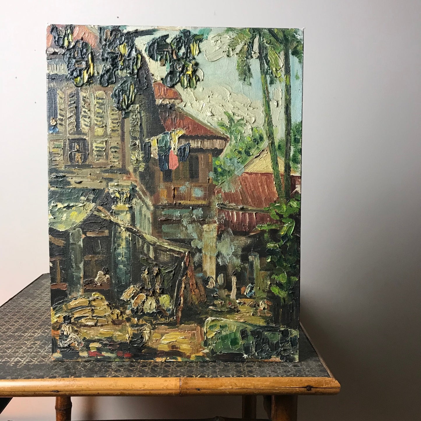Textured Oil On Board.