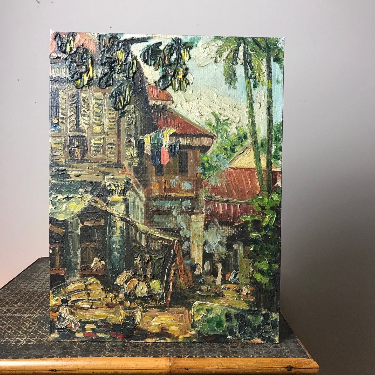Textured Oil On Board.