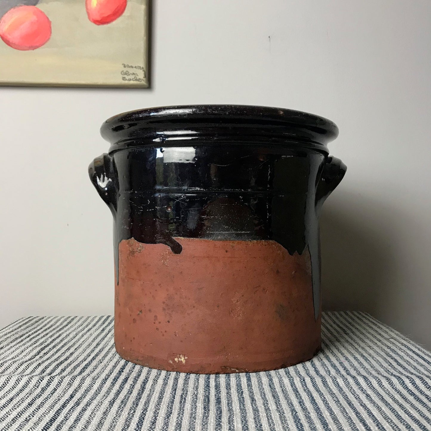 Treacle Glazed Terracotta Pot.