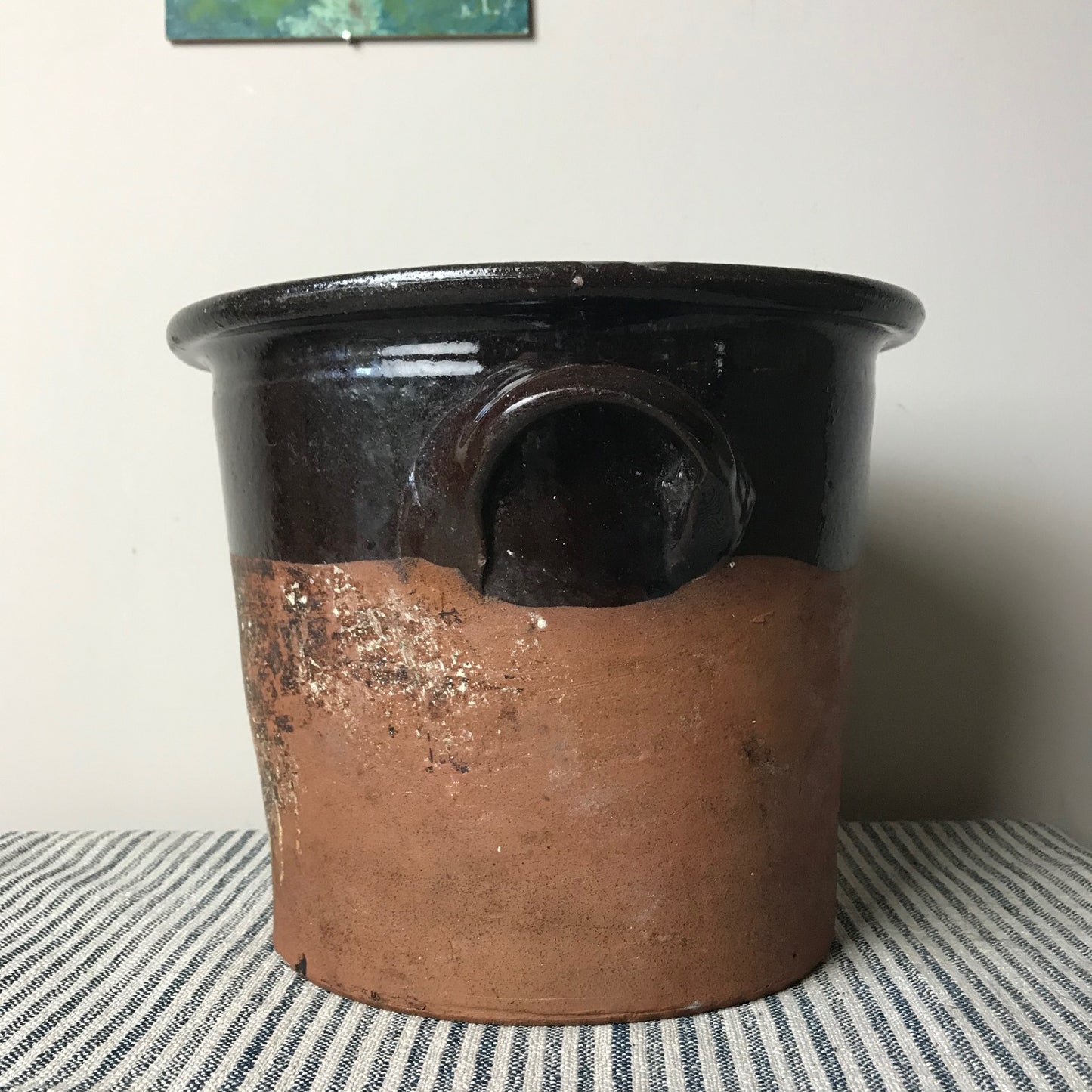 Treacle Glazed Terracotta Pot.