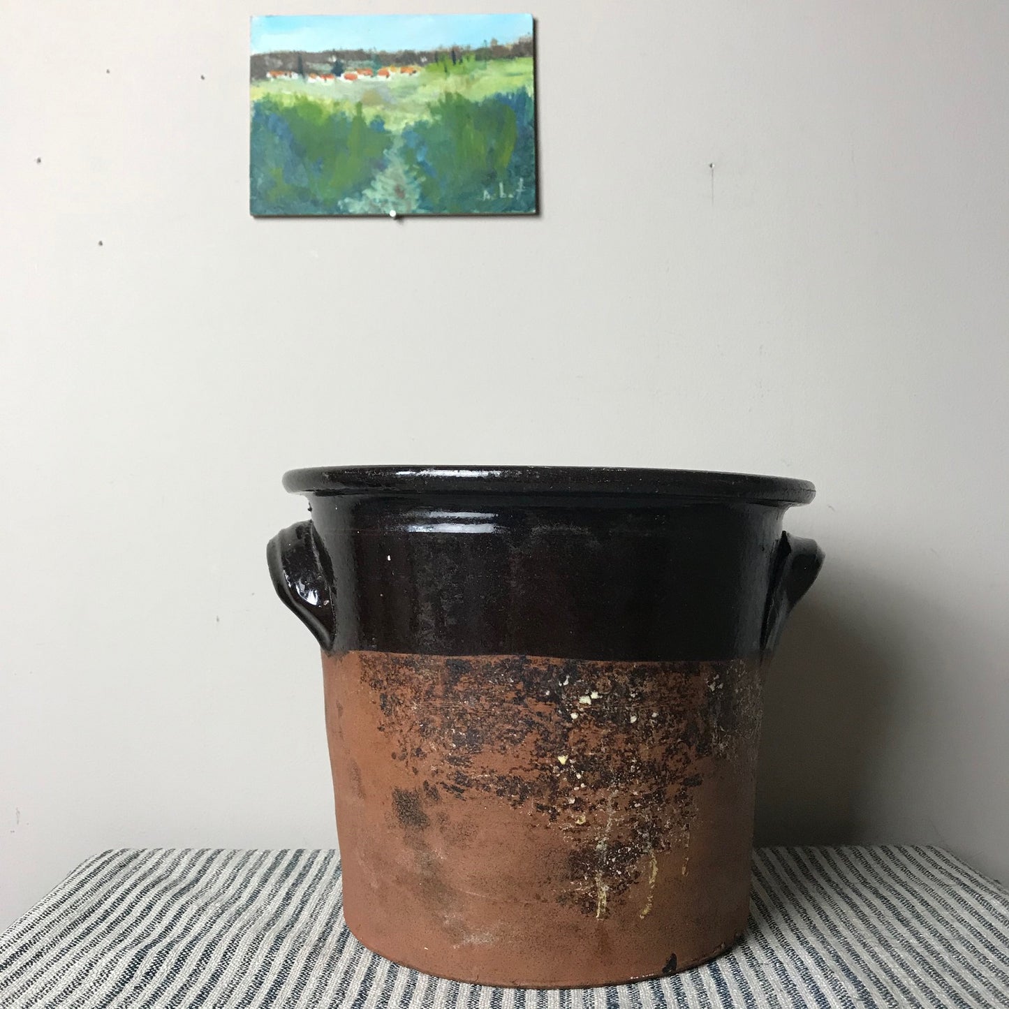 Treacle Glazed Terracotta Pot.