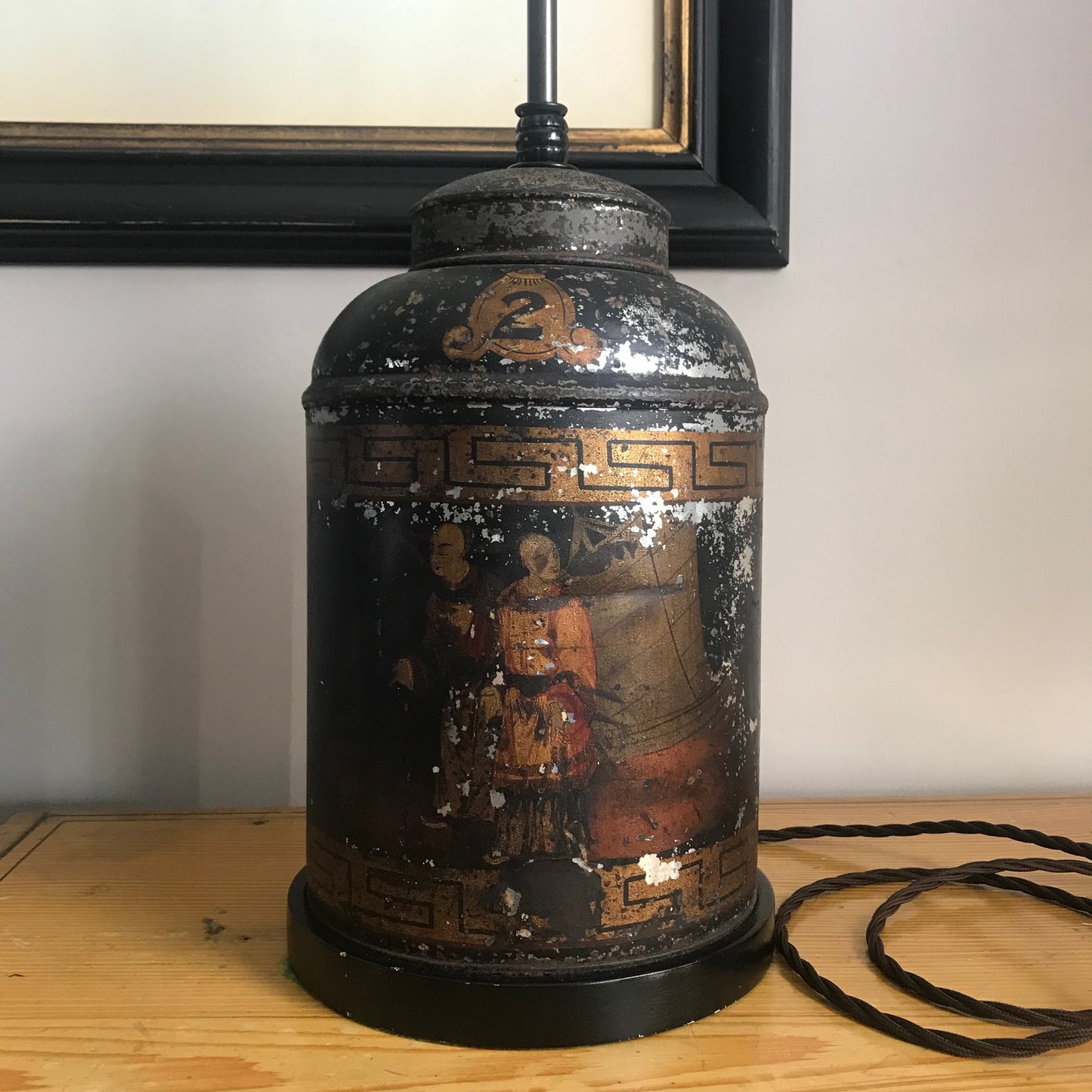 Toleware Lamp Base.