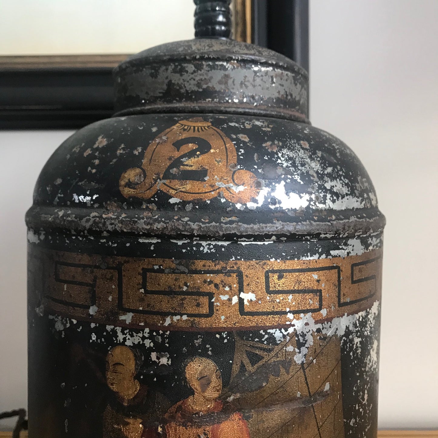 Toleware Lamp Base.