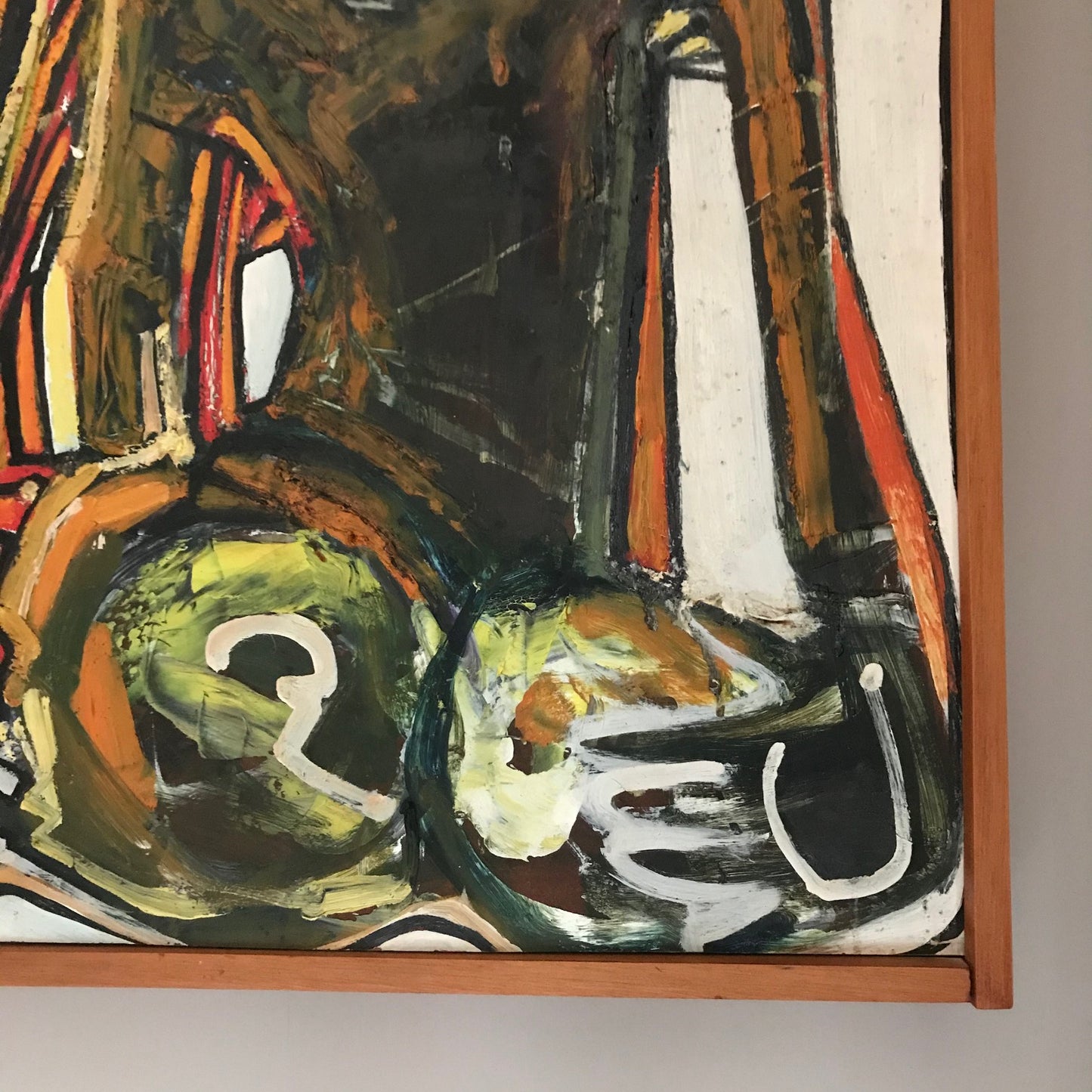 Swedish Abstract Oil On Board.