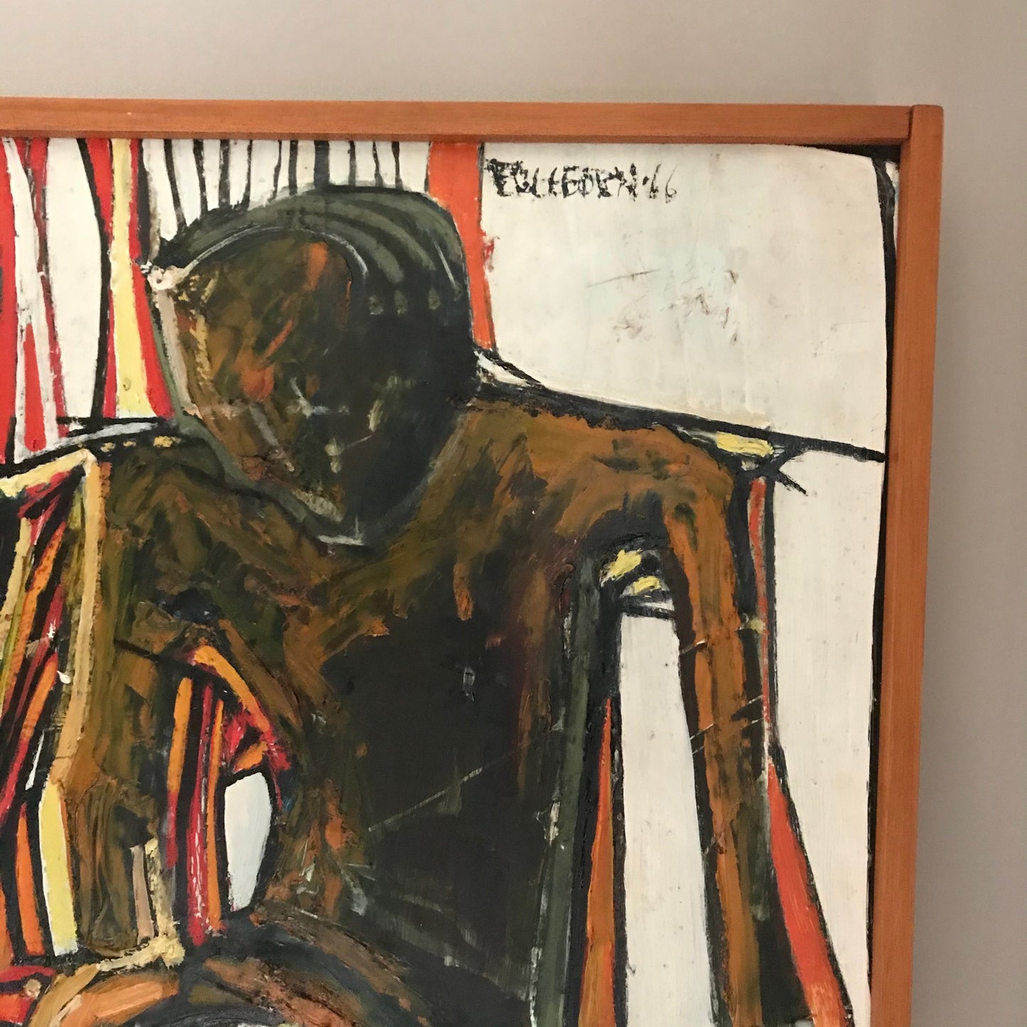 Swedish Abstract Oil On Board.