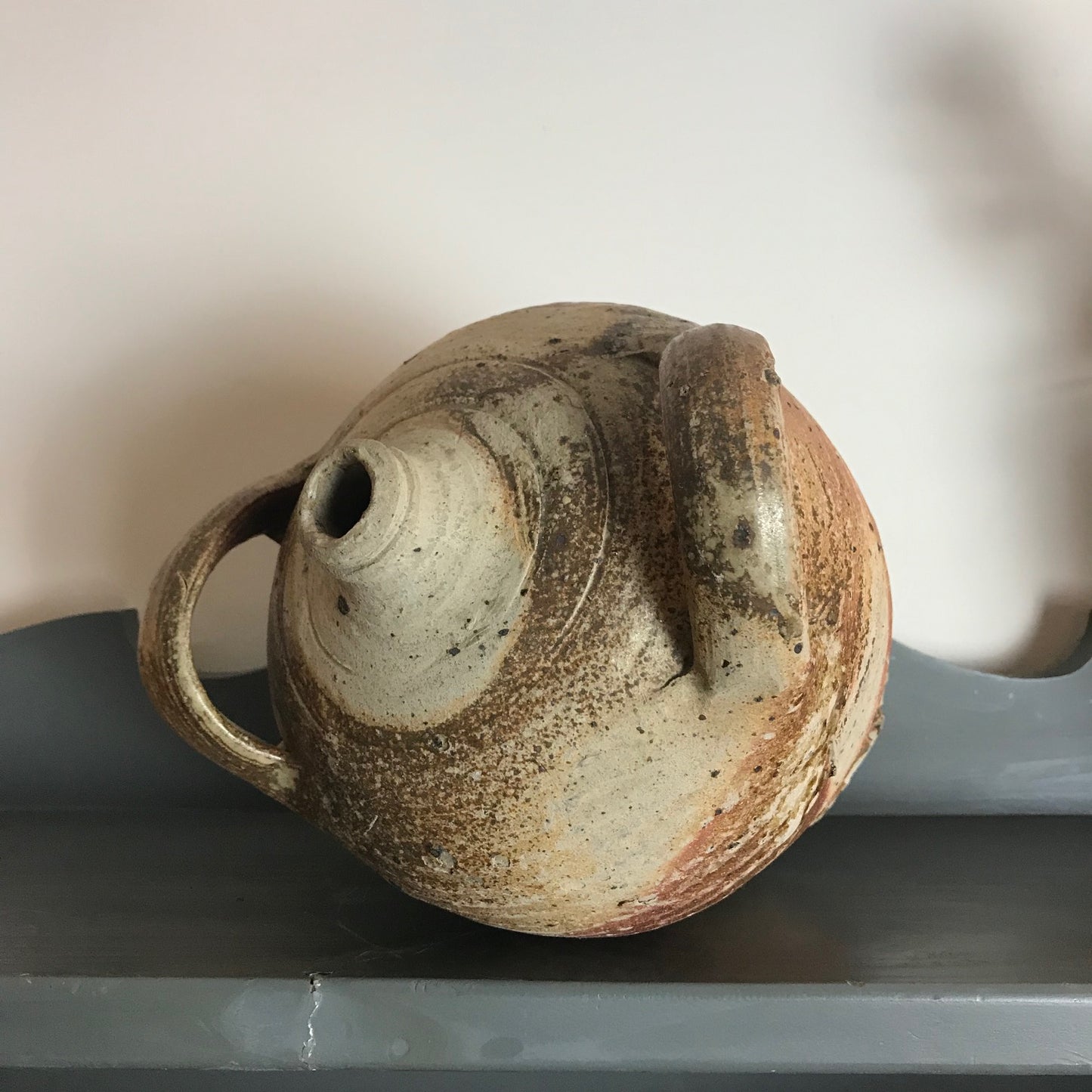 French Glazed Stoneware Oil Pot.