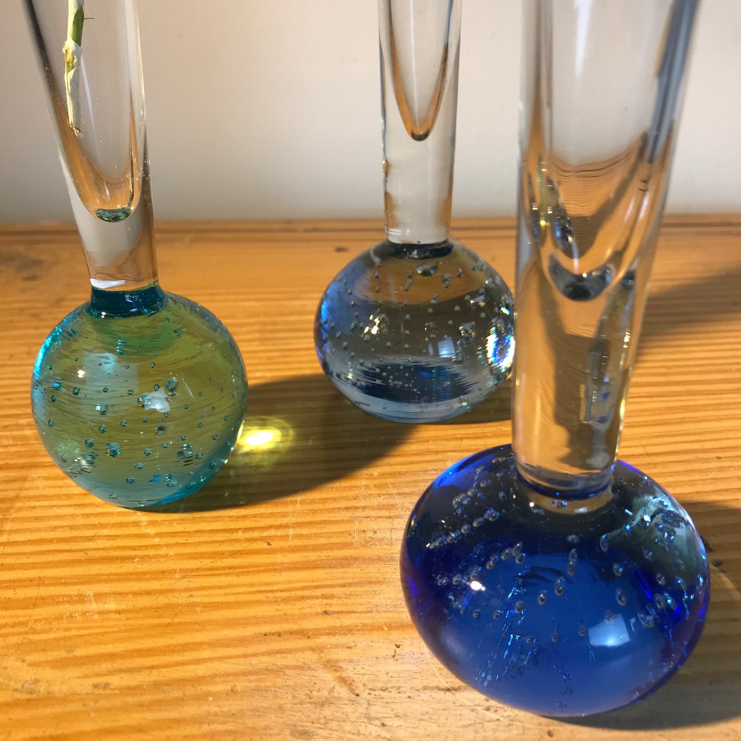 Three Bubble Bud Vases.