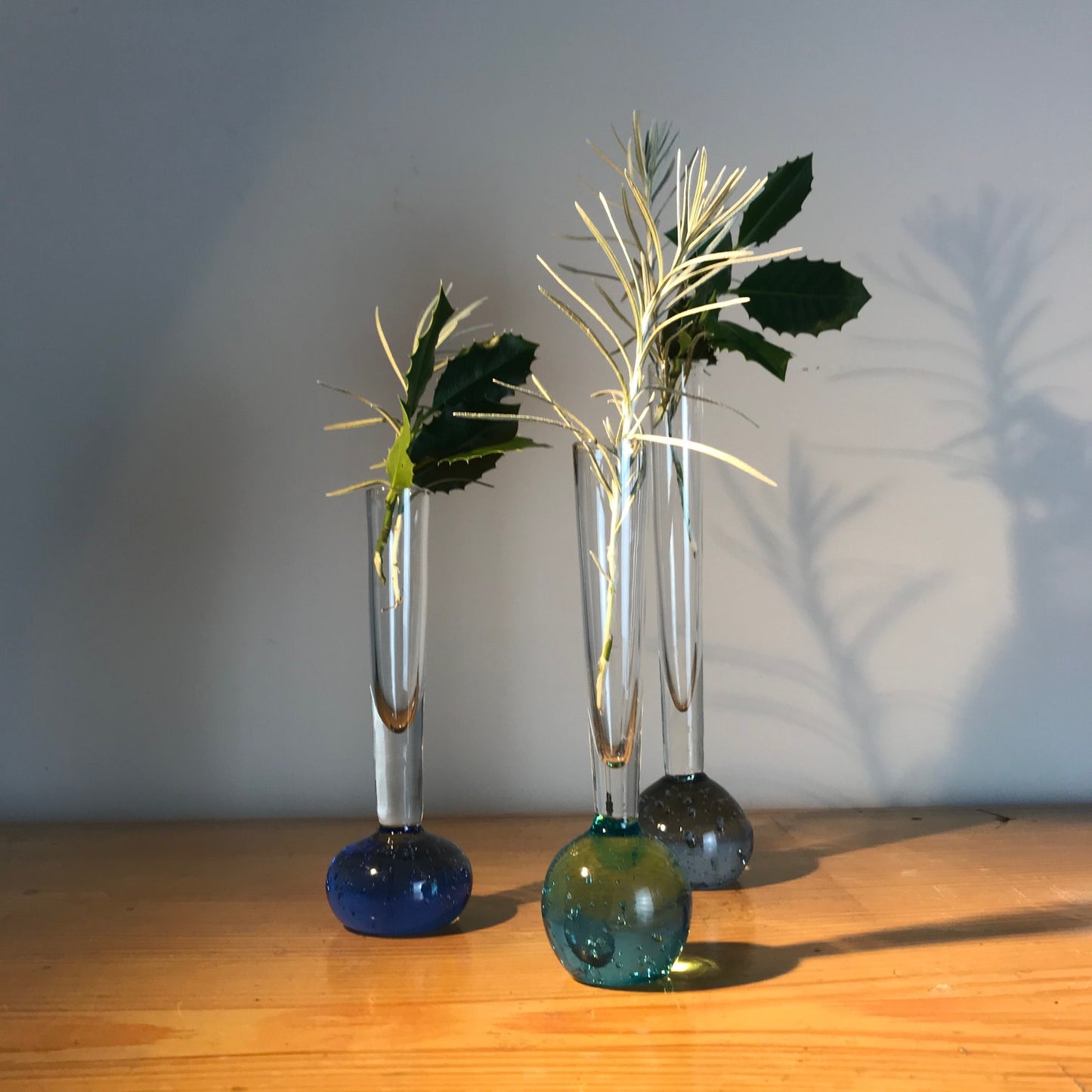 Three Bubble Bud Vases.