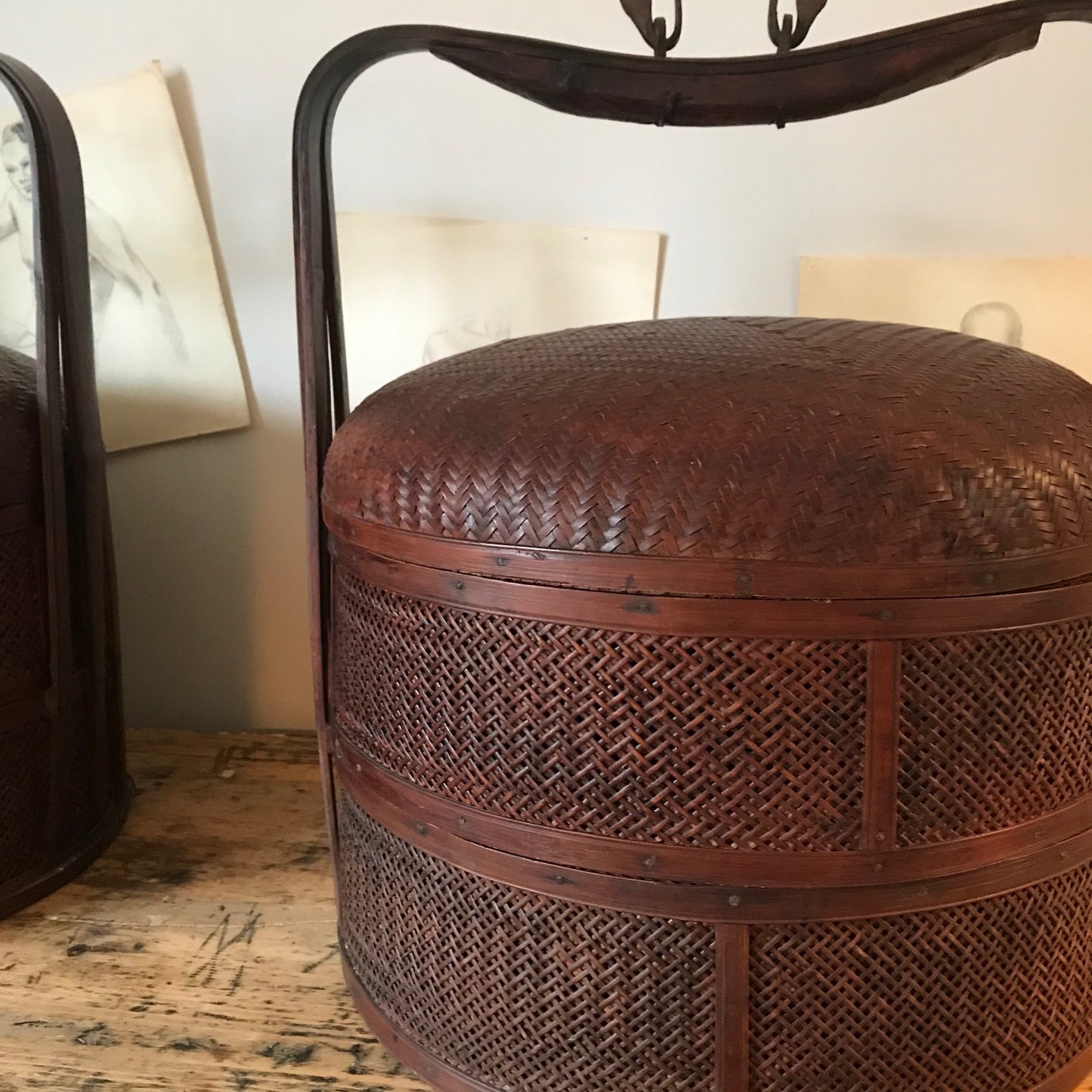 Pair Of Chinese Wedding Baskets.