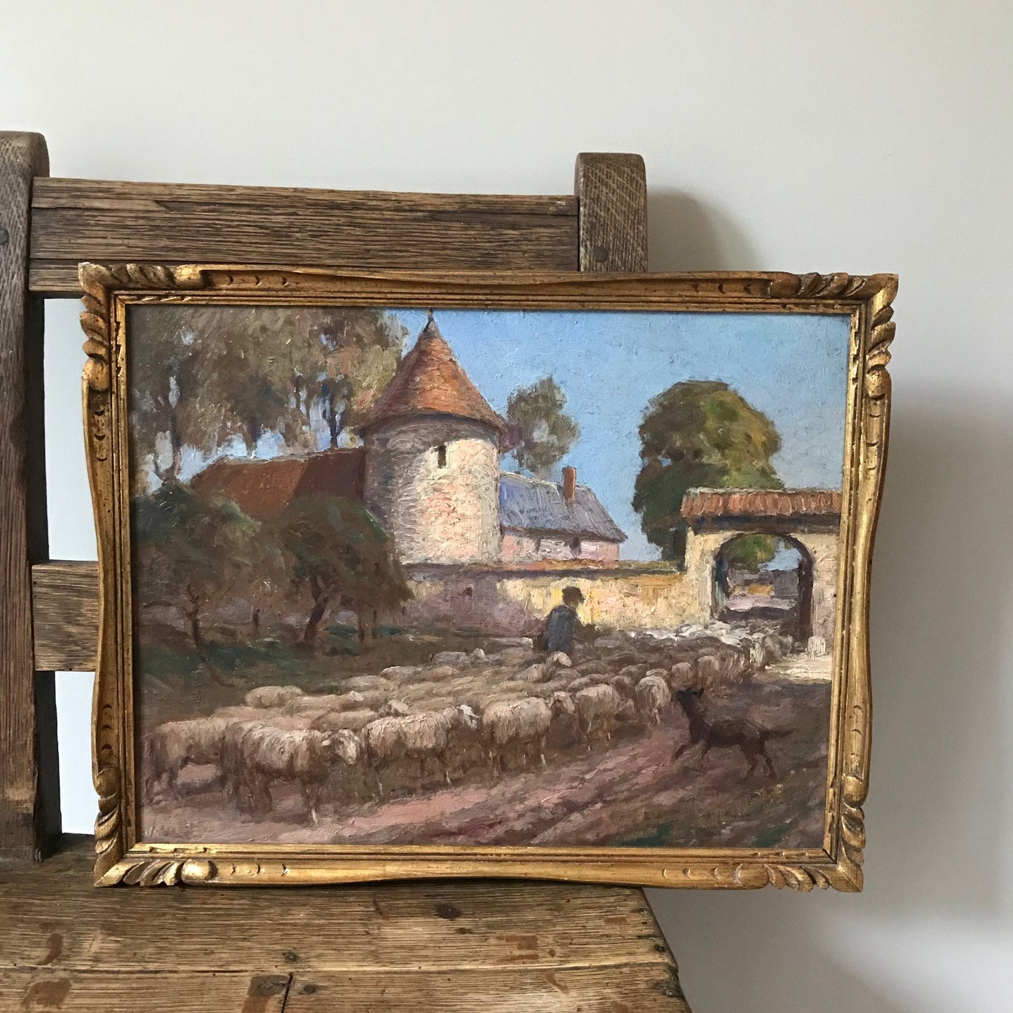French oil On Board.