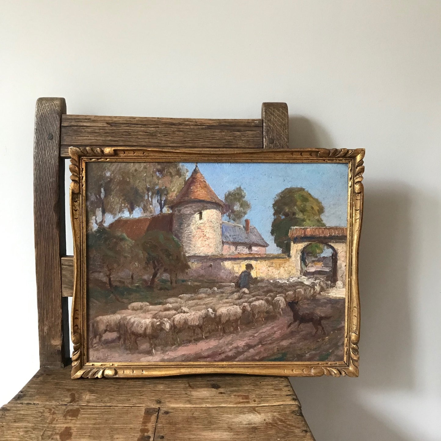 French oil On Board.
