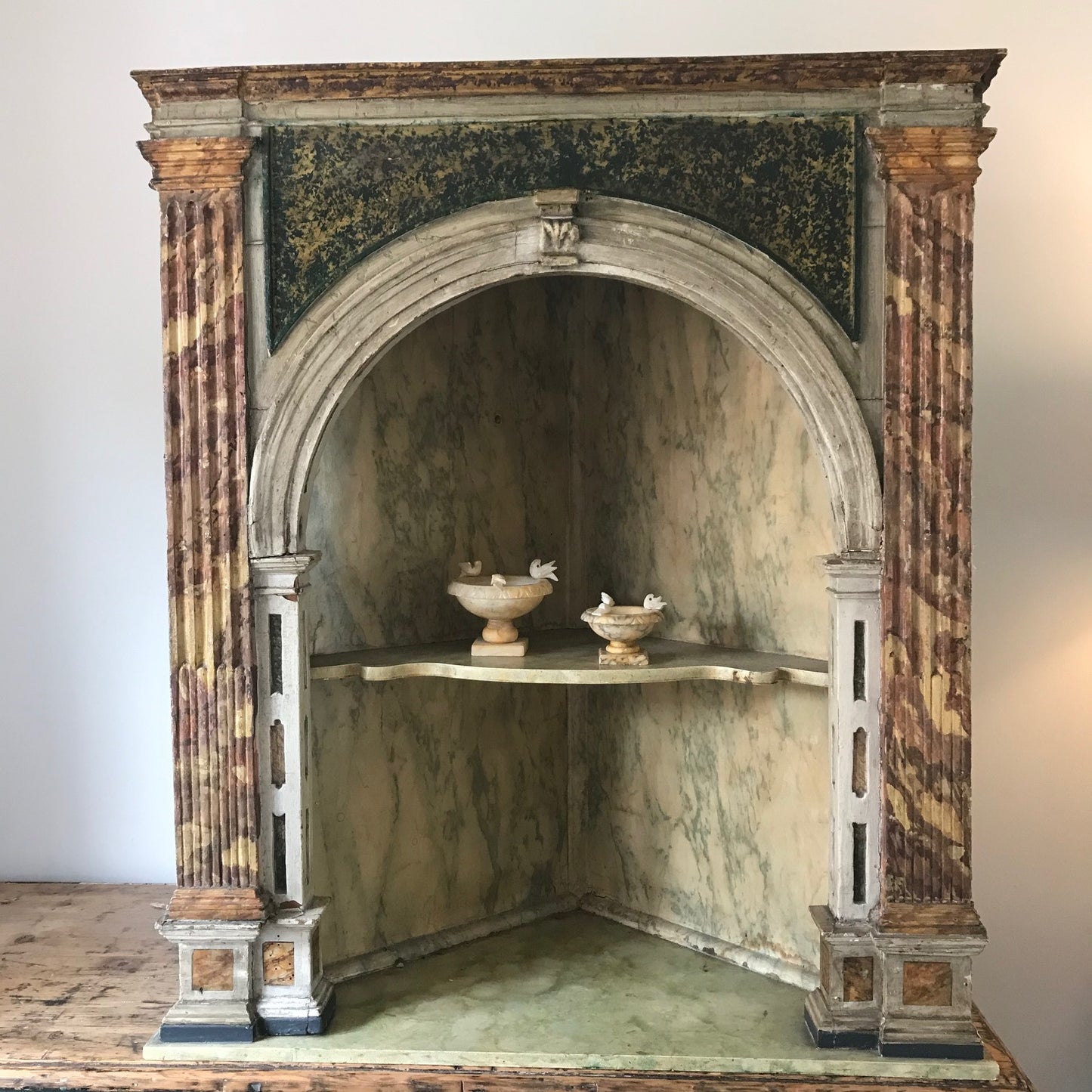 Faux Marble Cabinet.
