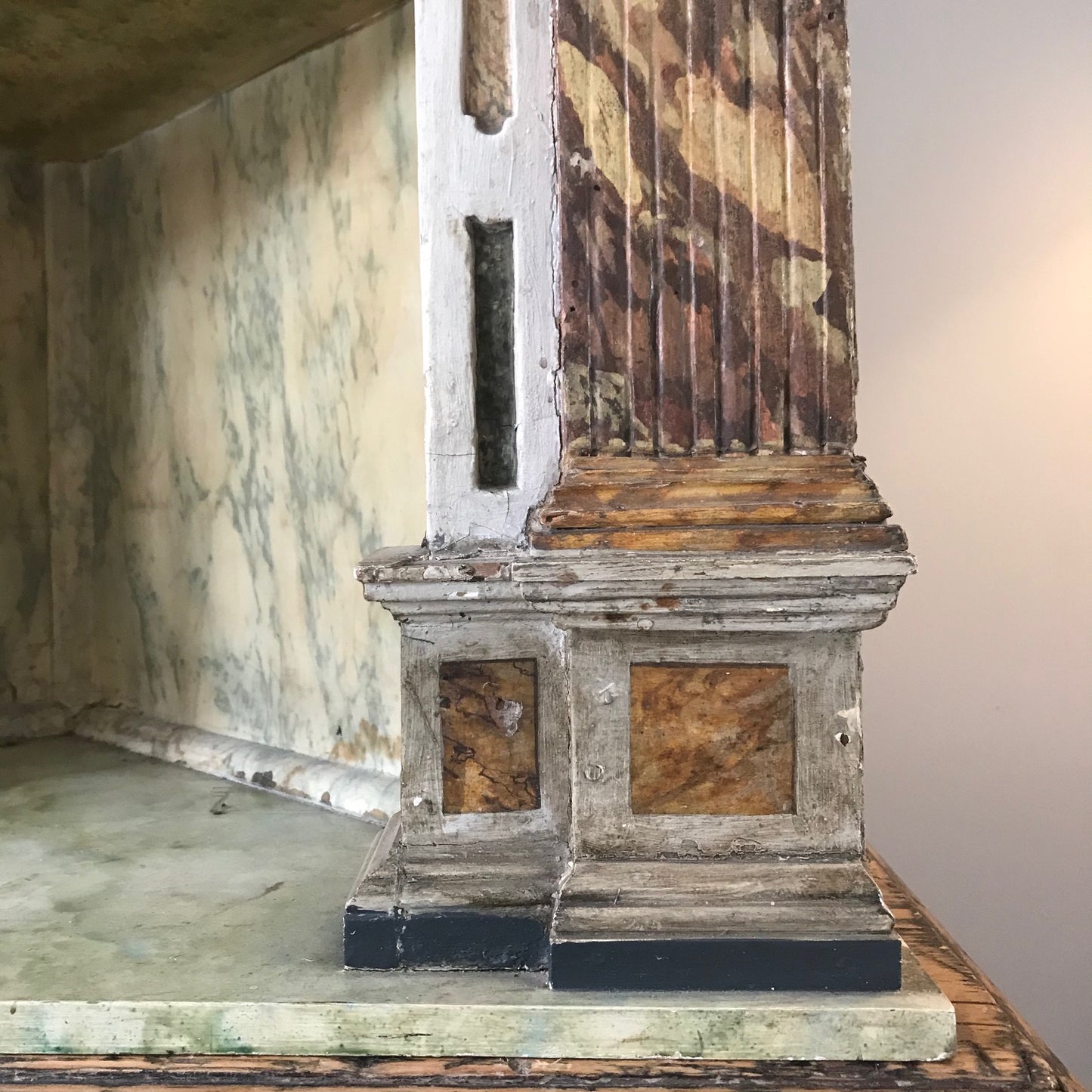 Faux Marble Cabinet.