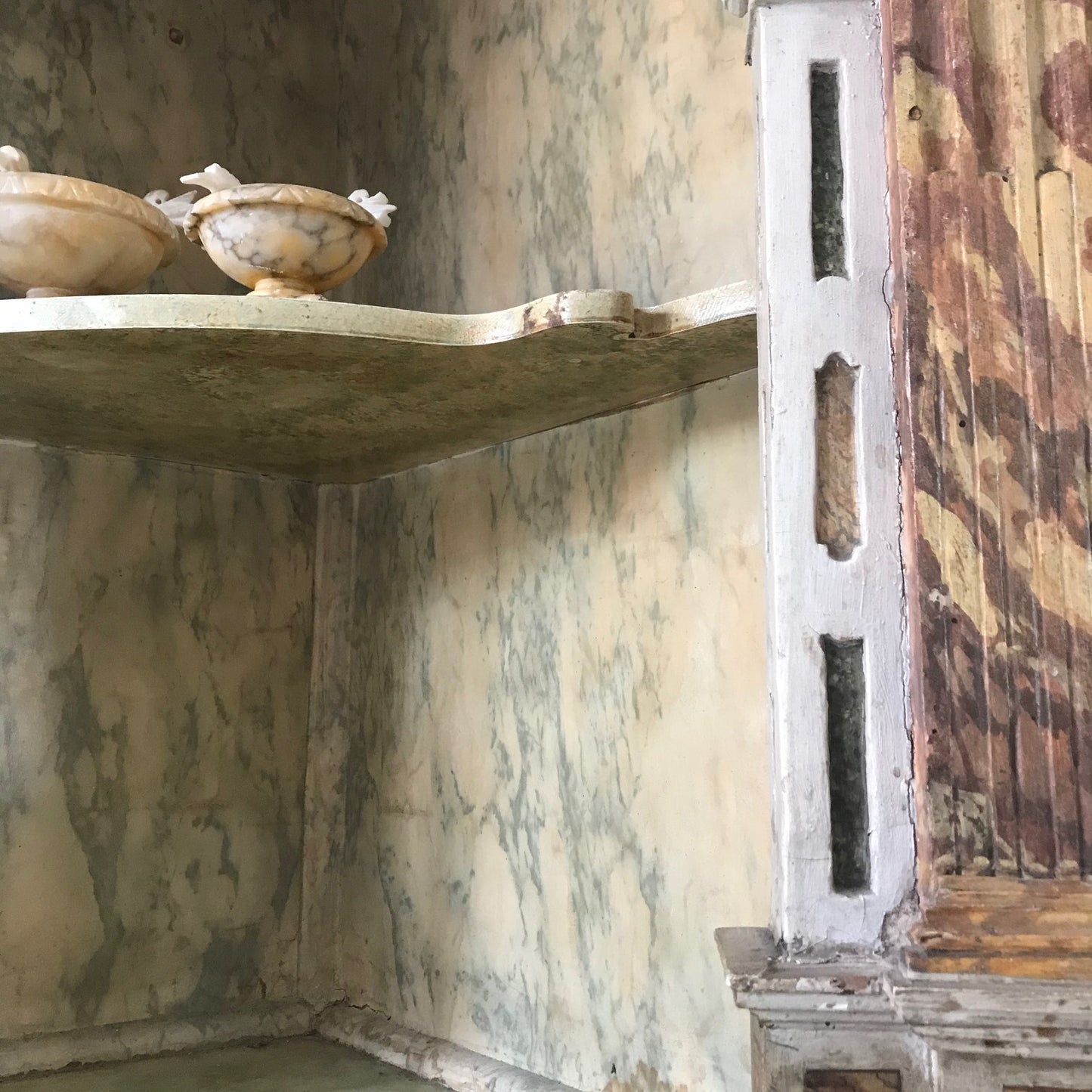 Faux Marble Cabinet.