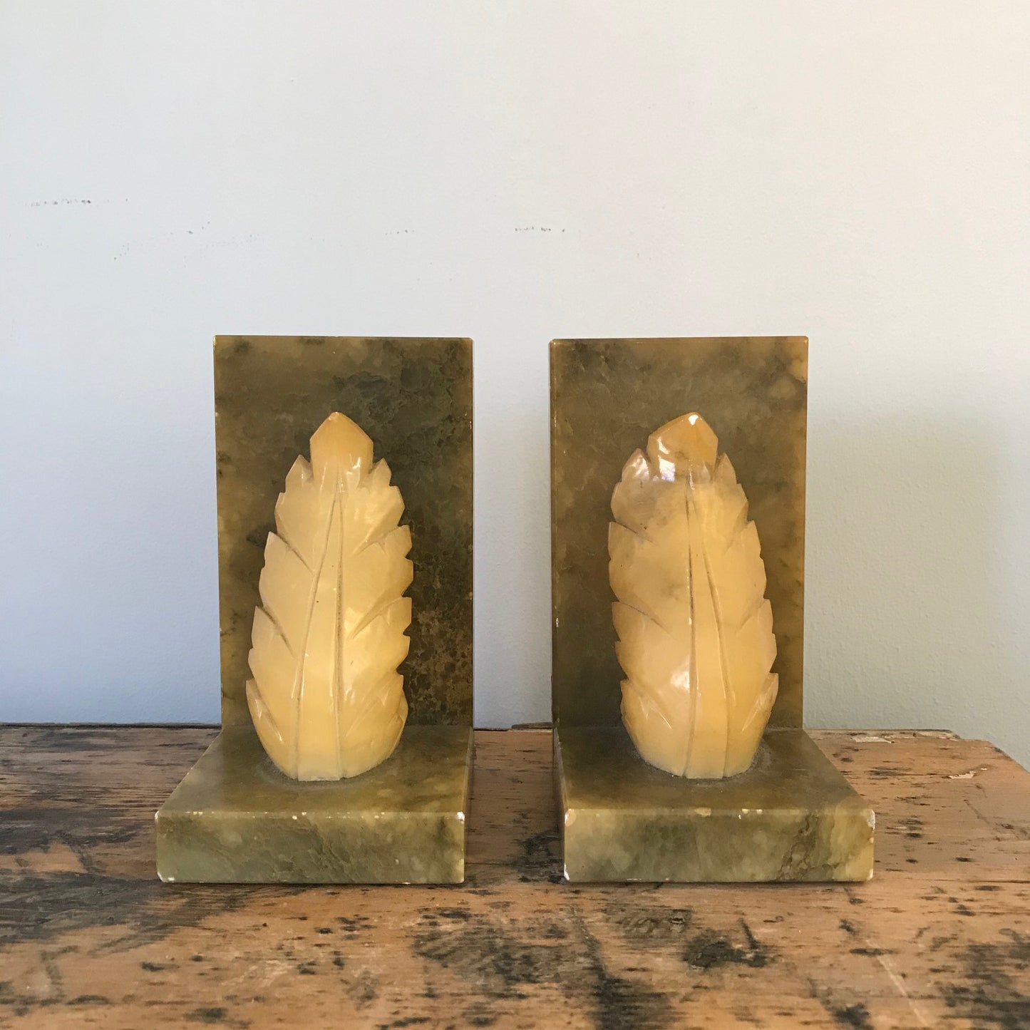 Italian Alabaster Bookends.