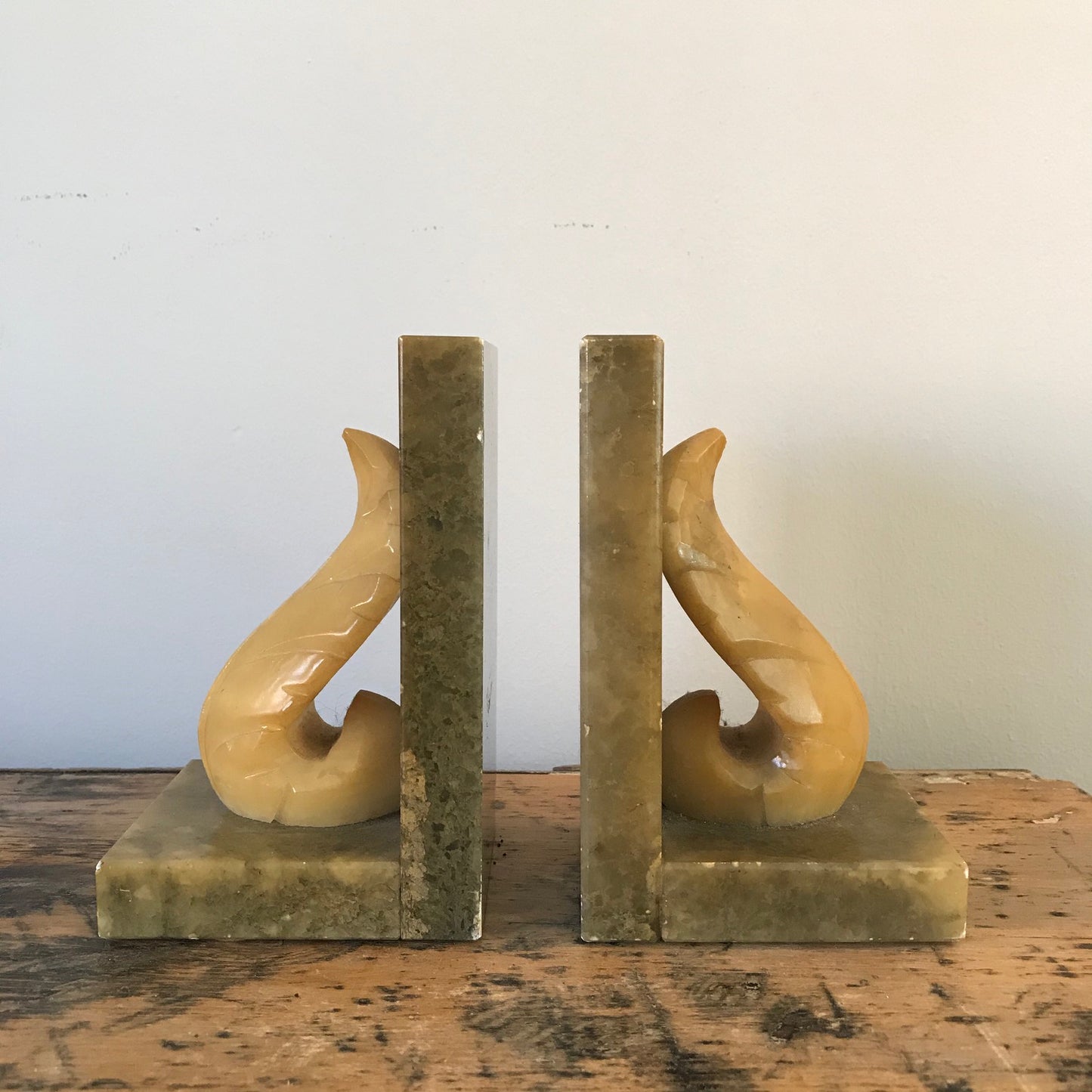 Italian Alabaster Bookends.