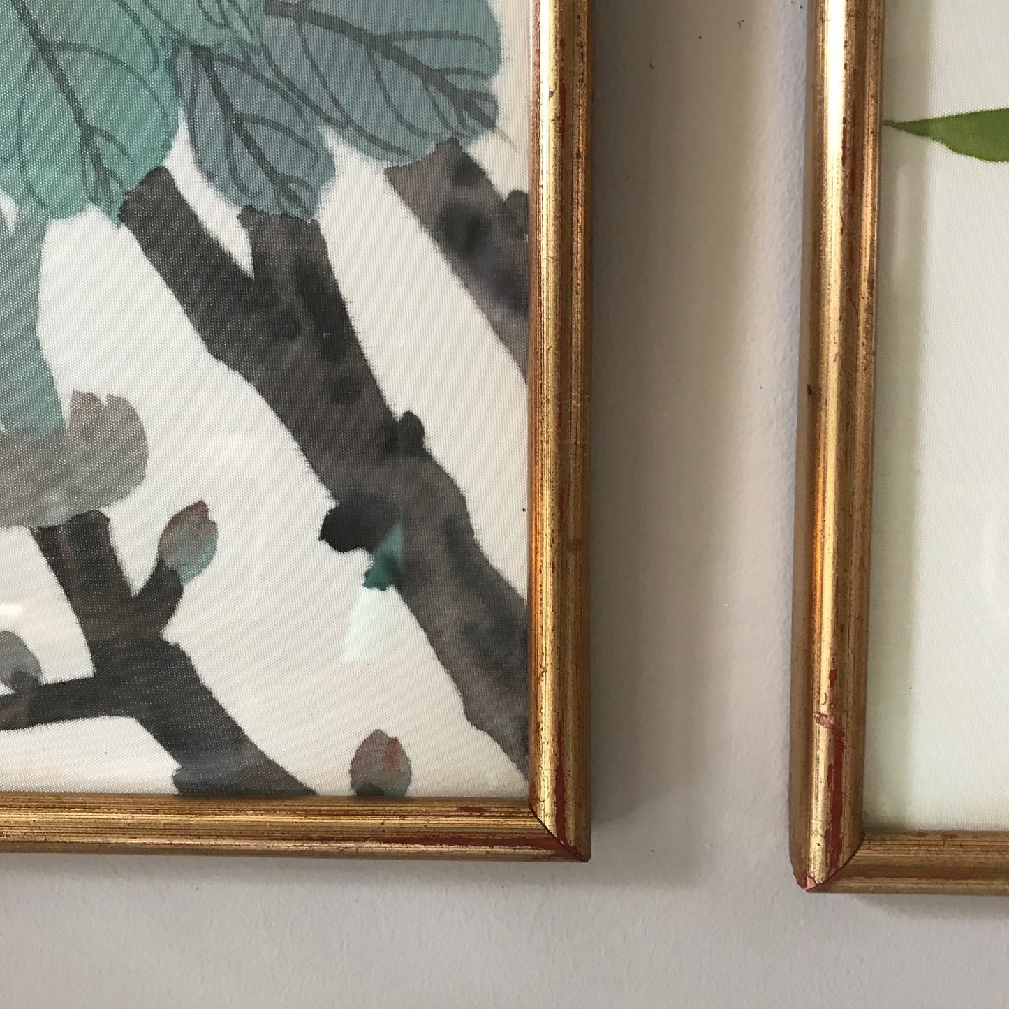Pair Of Hand Painted Silk Pictures