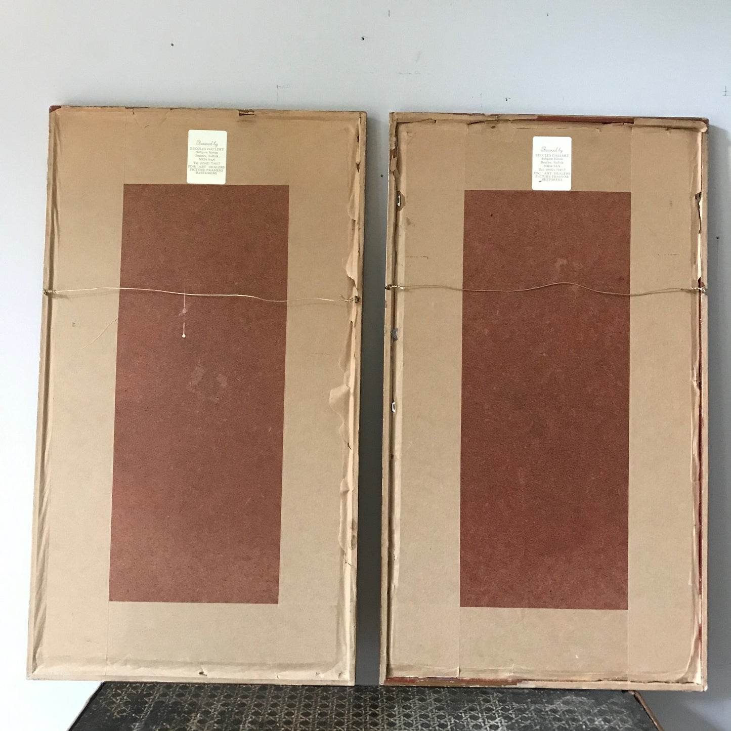Pair Of Hand Painted Silk Pictures
