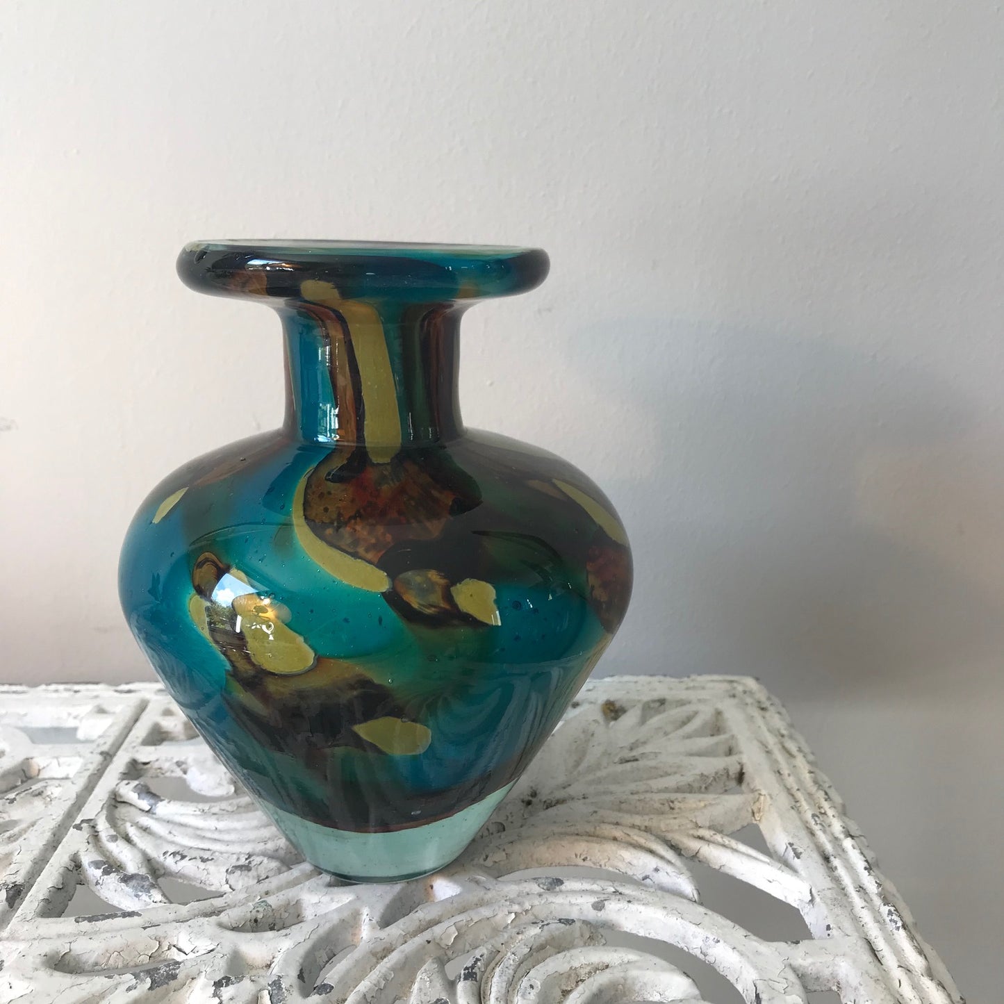 Maltese Tiger Glass Vase.