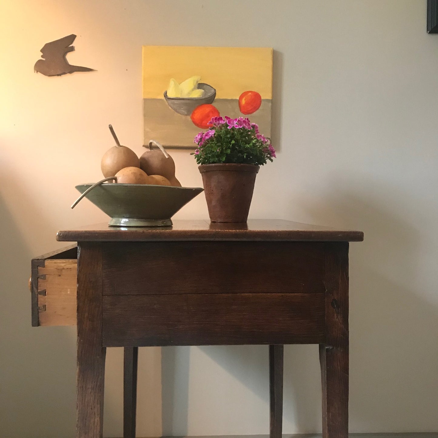 Elm Side Table.