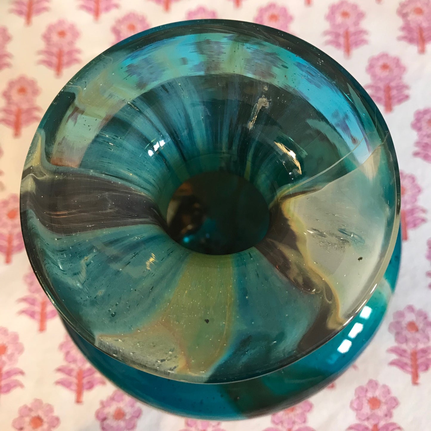 Maltese Tiger Glass Vase.