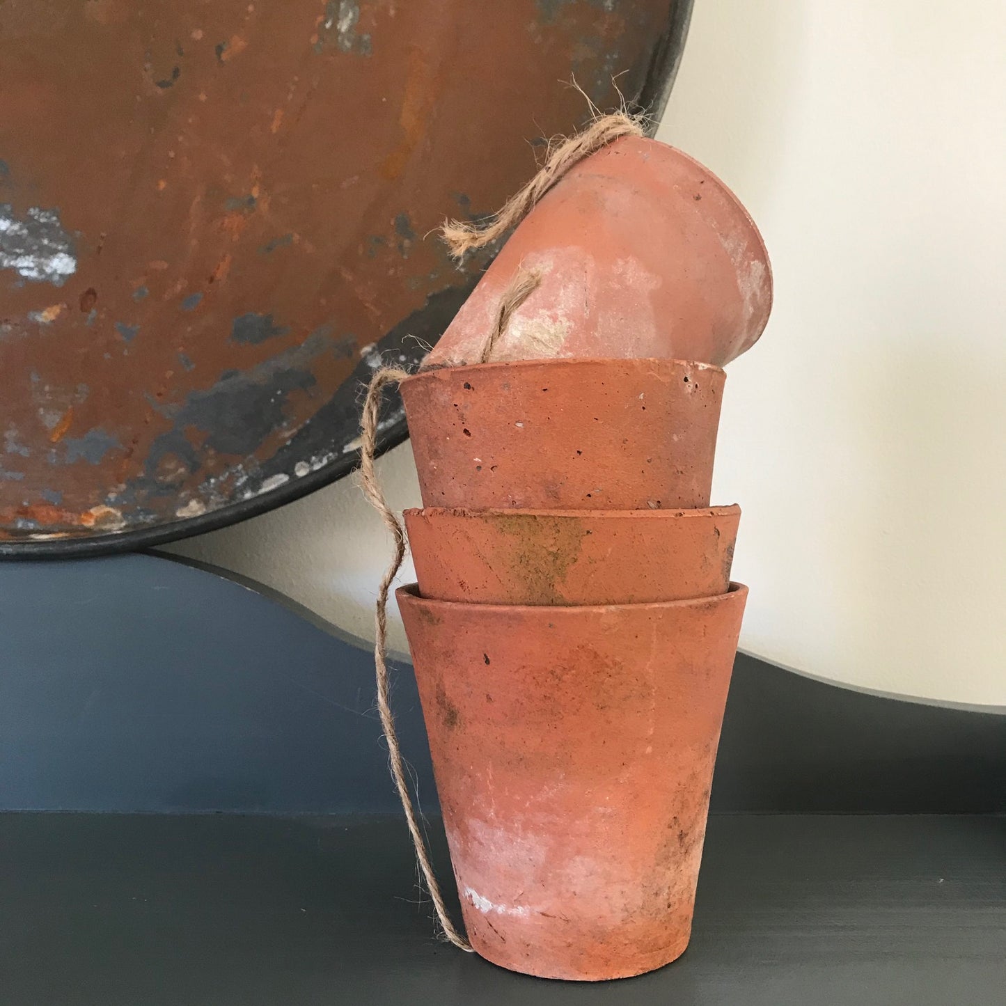 Set of Four Terracotta Pots.